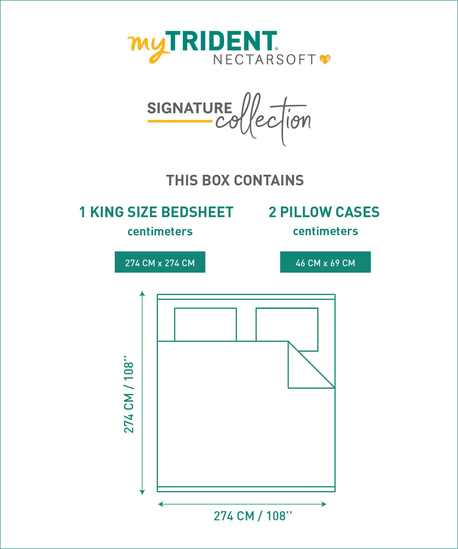 Nectarsoft Signature Select King Bedsheet Set, Wasabi|400 TC Cotton| 2 Pillow Covers - Image 7