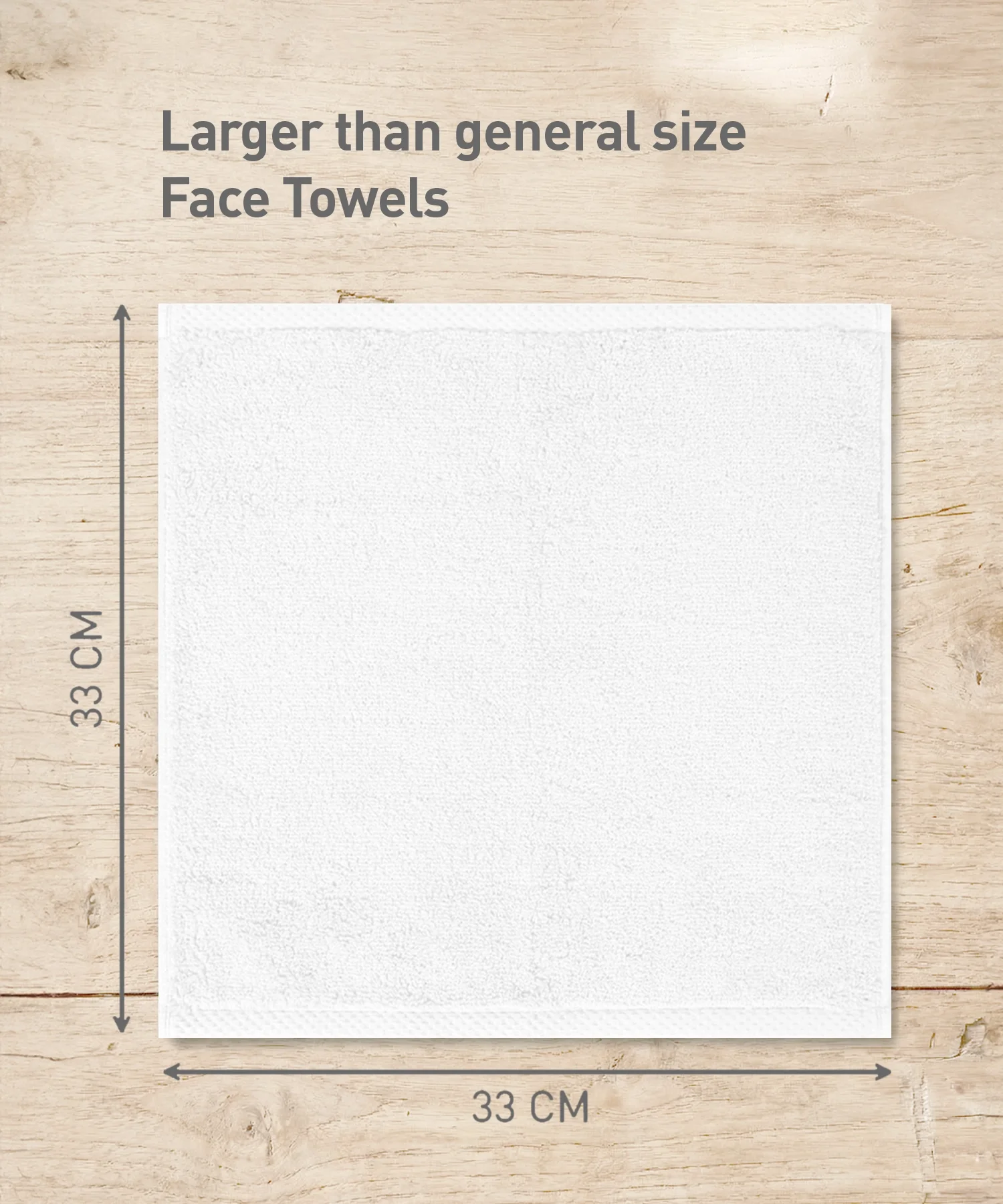 Organic Luxury 4Pc Face Towel, White|650 GSM Organic Cotton - Image 9