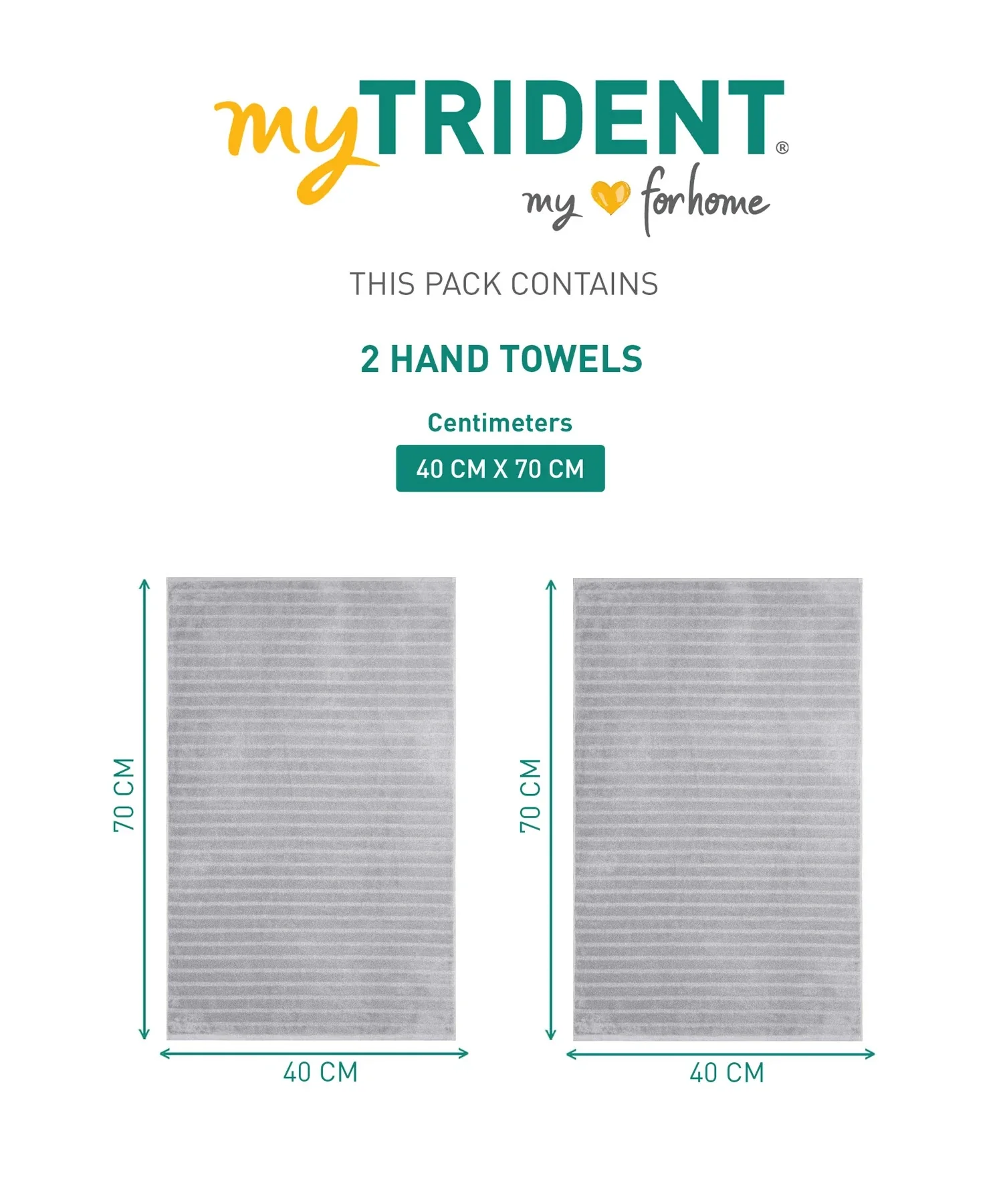 Quick Dry 2 Pc Hand Towel, Charcoal Grey|400 GSM Cotton - Image 10