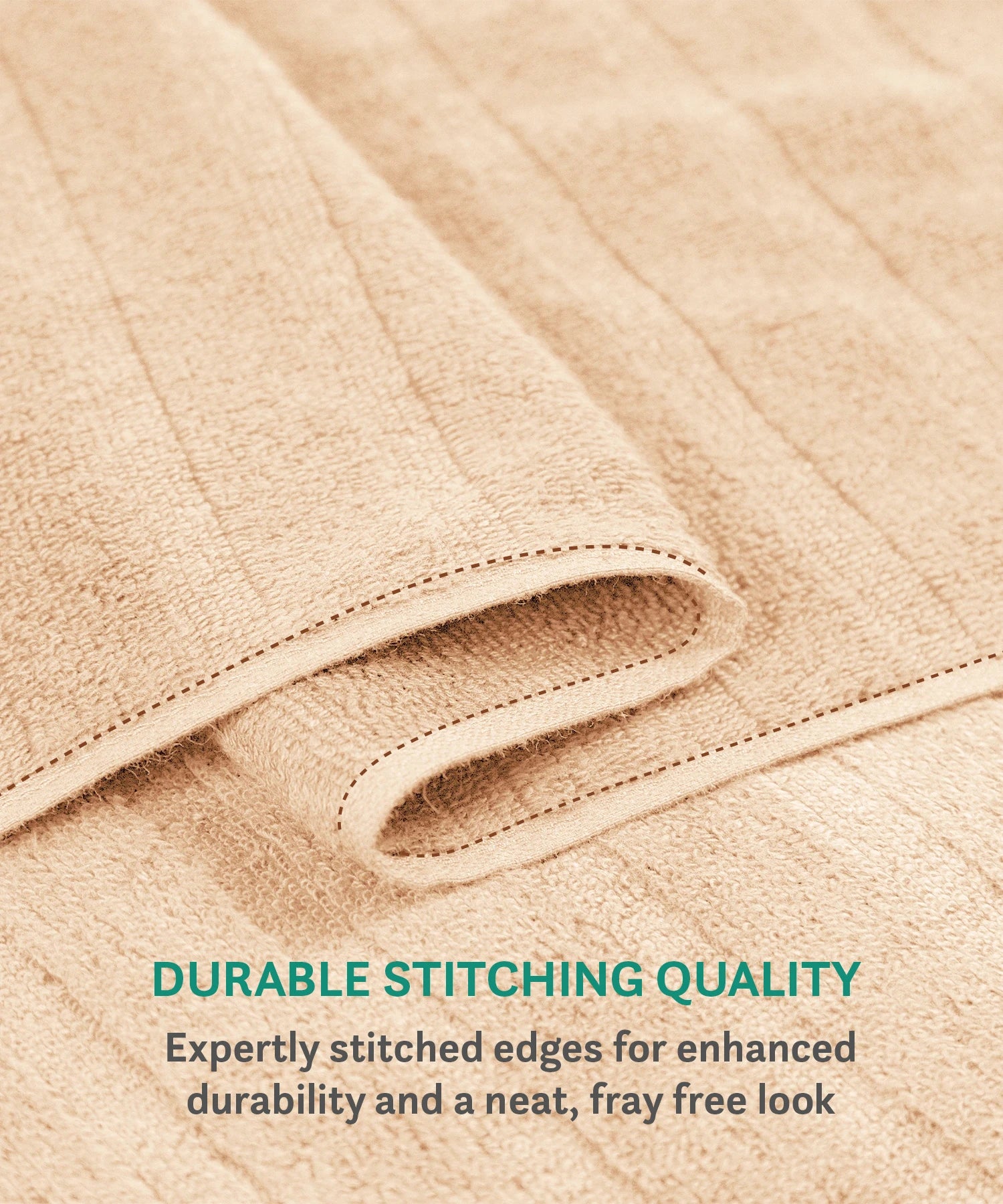 Quick Dry 3 Pc Face Towel, Beige|400 GSM Cotton - Image 7