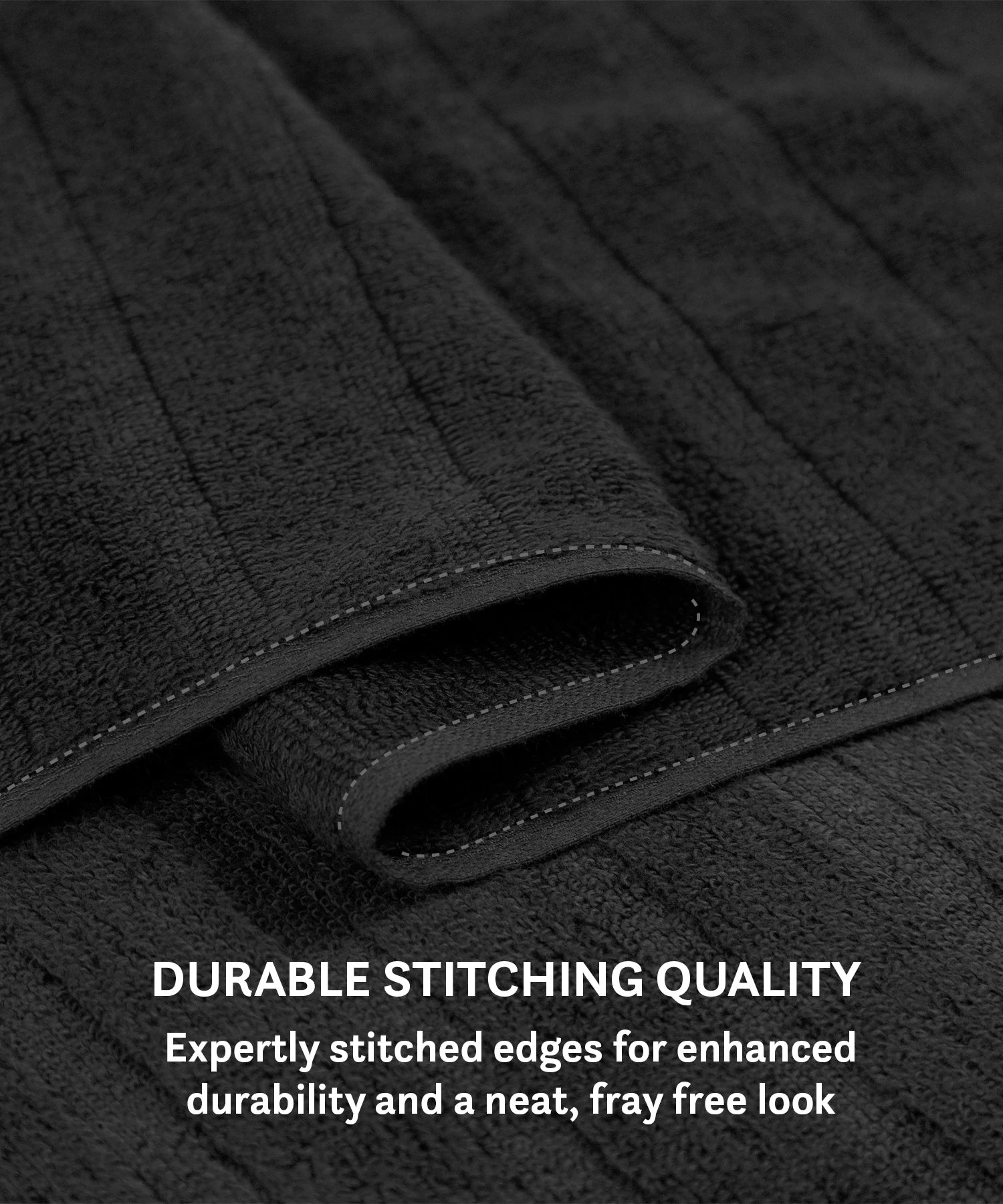 Quick Dry 3 Pc Face Towel, Black|400 GSM Cotton - Image 7