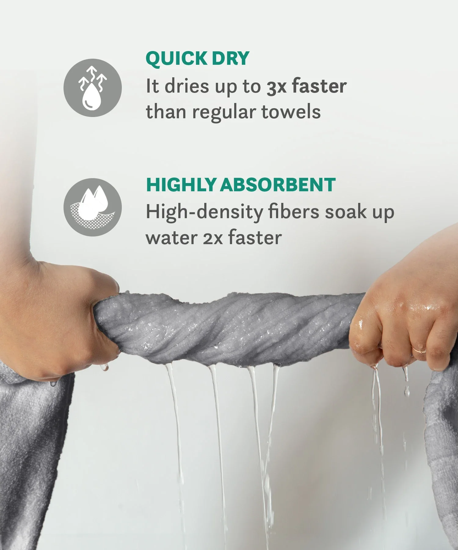 Quick Dry 1 Pc Bath Towel,Charcoal Grey|400 GSM Cotton - Image 6