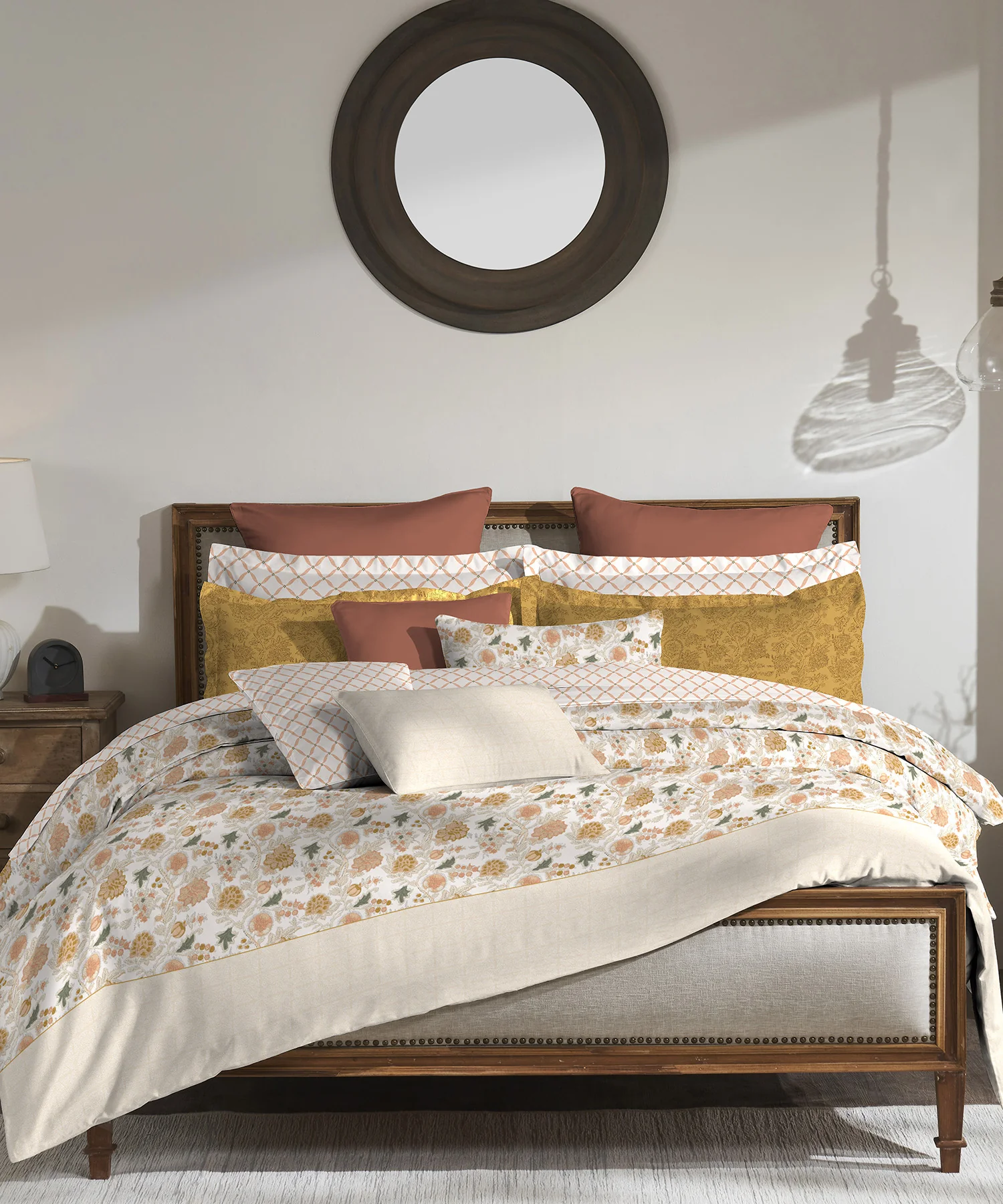 Road To Jaipur Double Duvet Set, Bagru|210 TC Cotton| 6 Pc Set