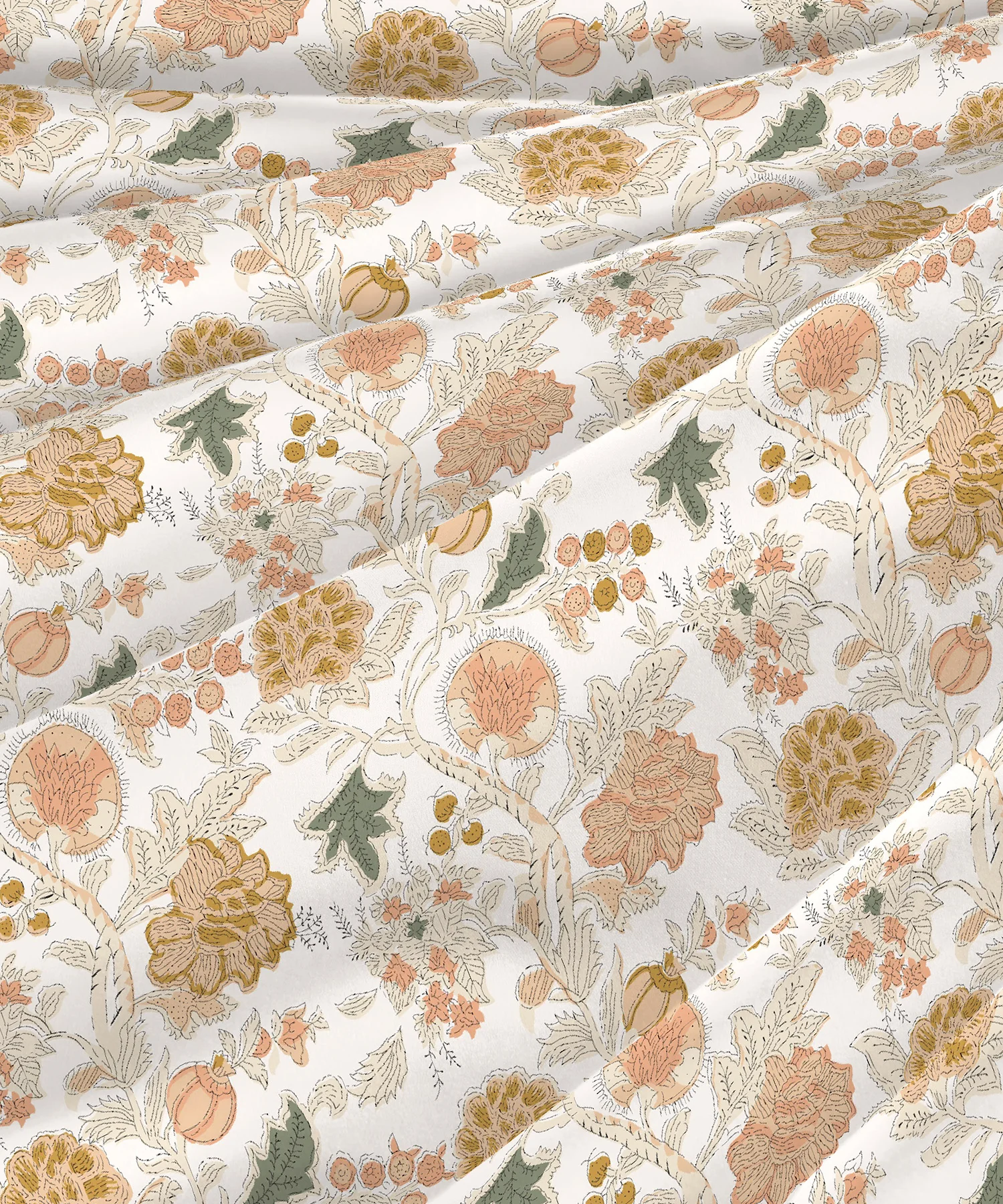 Road To Jaipur Double Duvet Set, Bagru|210 TC Cotton| 6 Pc Set - Image 3