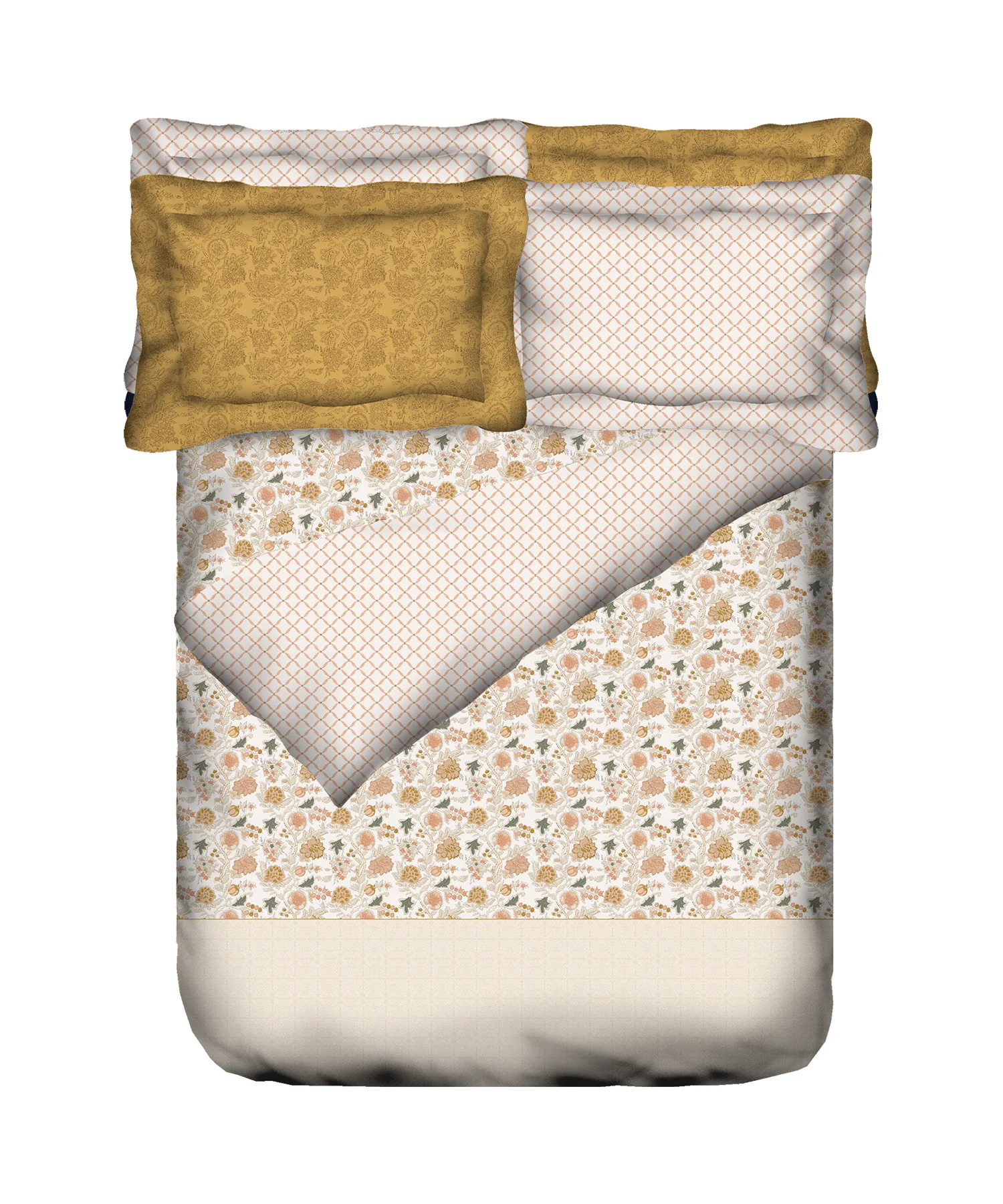 Road To Jaipur Double Duvet Set, Bagru|210 TC Cotton| 6 Pc Set - Image 5