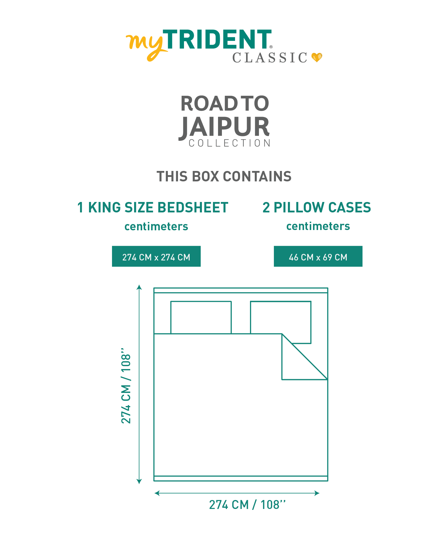 Road To Jaipur King Bedsheet Set, BAGICHI VAAS |210 TC Cotton |2 Pillow Covers - Image 7
