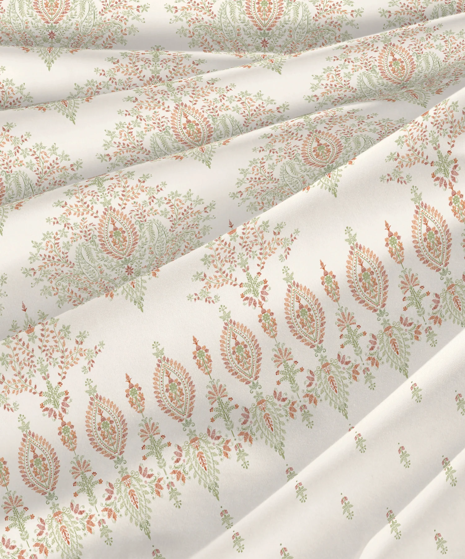 Sanskriti Double AC Blanket/Comforter, Kantha Orange| 180 GSM Polyester - Image 3