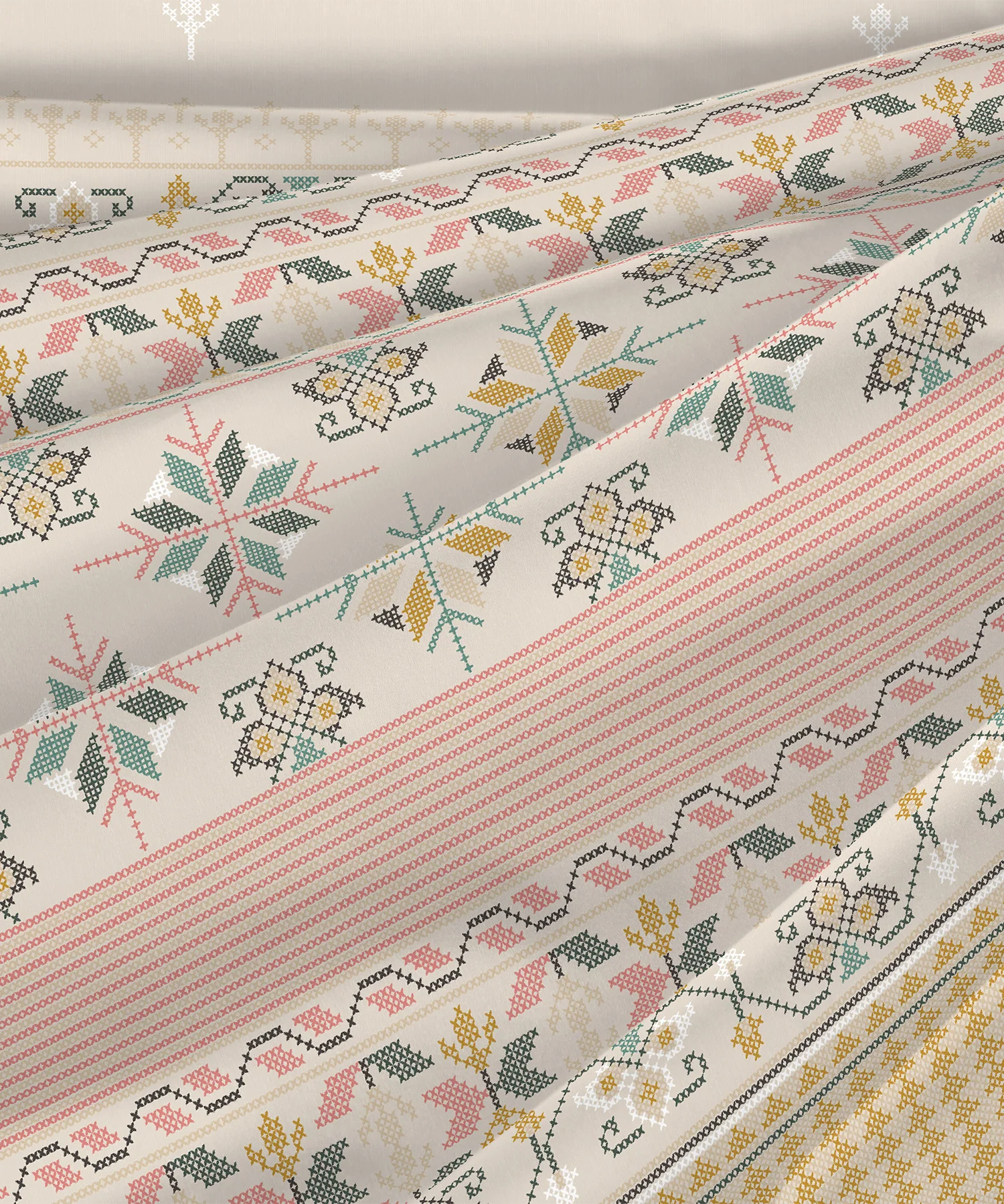 Sanskriti Double AC Comforter, Kasuti Turmeric| 180 GSM Polyester - Image 3