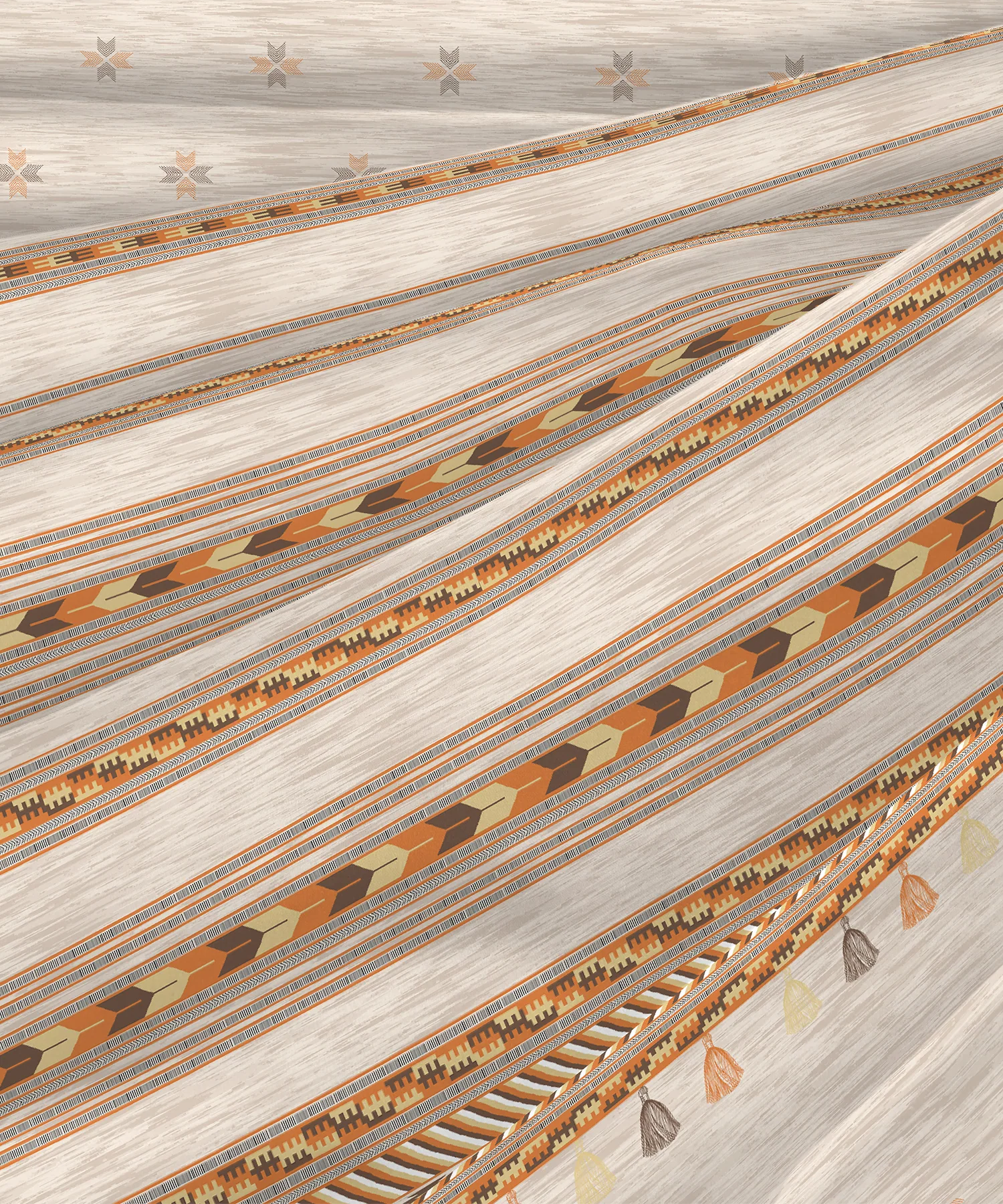 Sanskriti Double AC Comforter, Kullu Shawl Beige| 180 GSM Polyester - Image 3