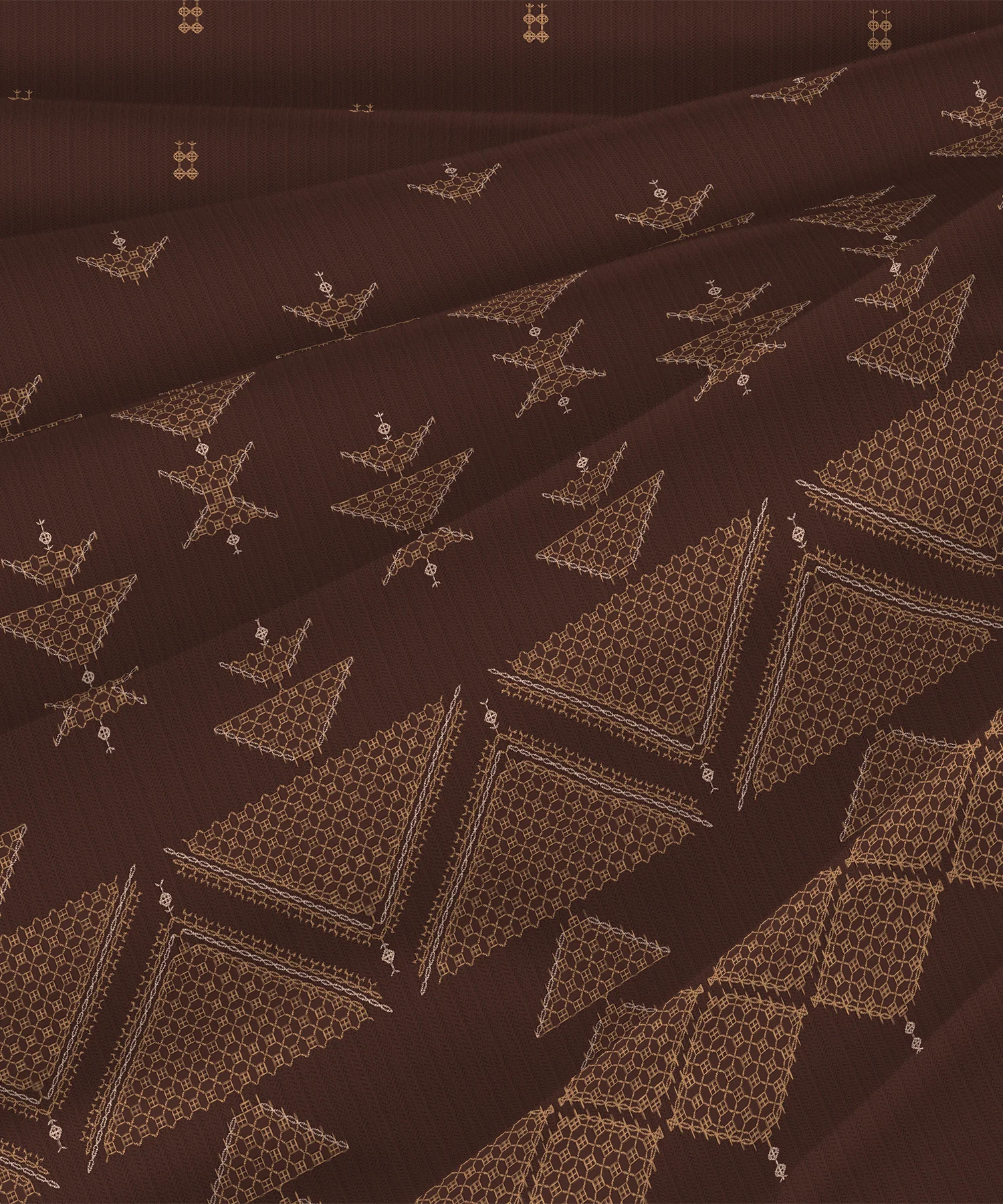 Sanskriti Double AC Comforter, Phulkari Brown| 180 GSM Polyester - Image 3
