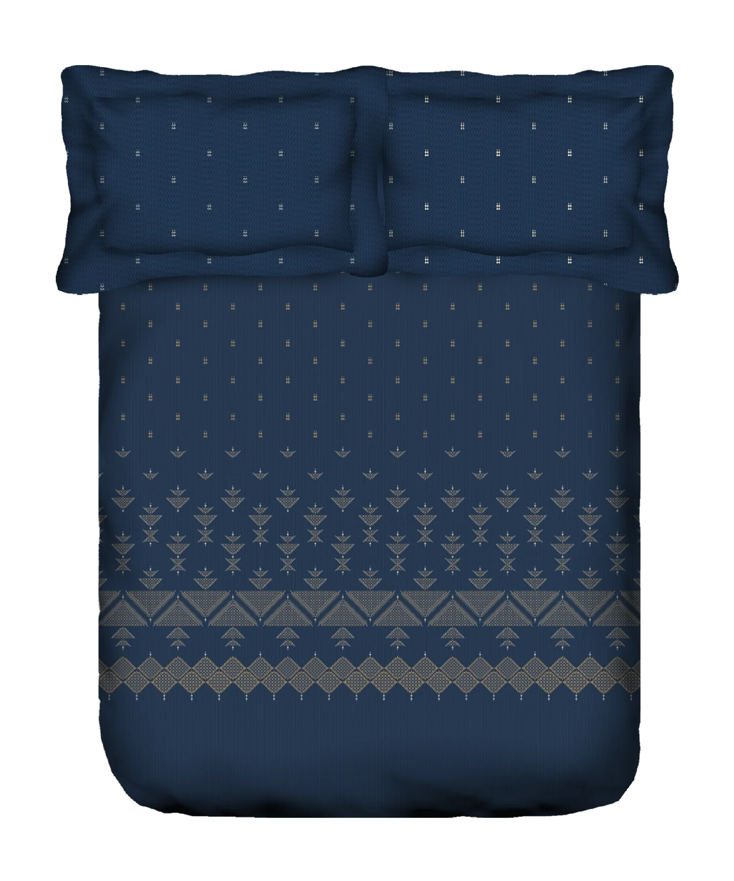 Sanskriti King Bedsheet Gift Set, Phulkari Blue| 180 TC Cotton| 2 Pillow Covers - Image 6
