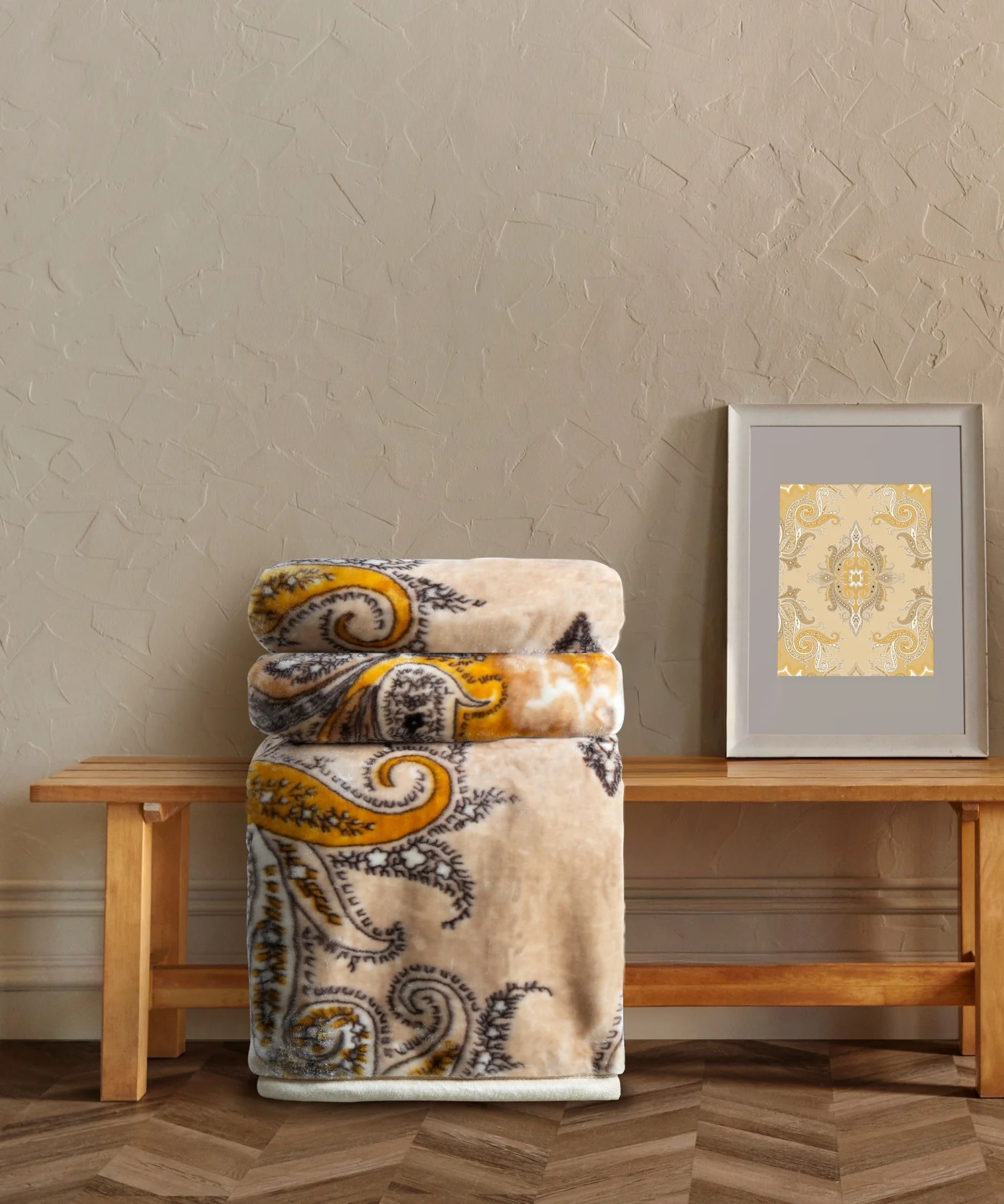 Sanskriti 2 ply Single Mink Blanket, Pashmina| 3.2 KG - Image 3