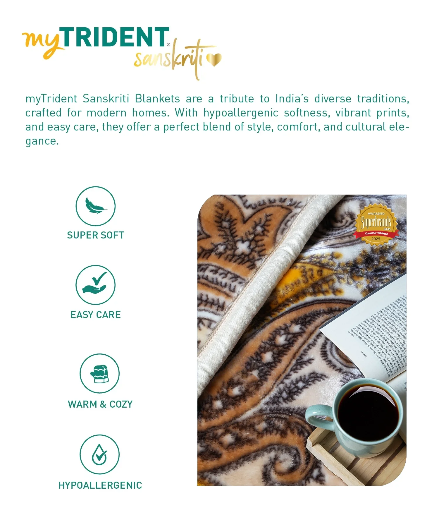 Sanskriti 2 ply Single Mink Blanket, Pashmina| 3.2 KG - Image 6