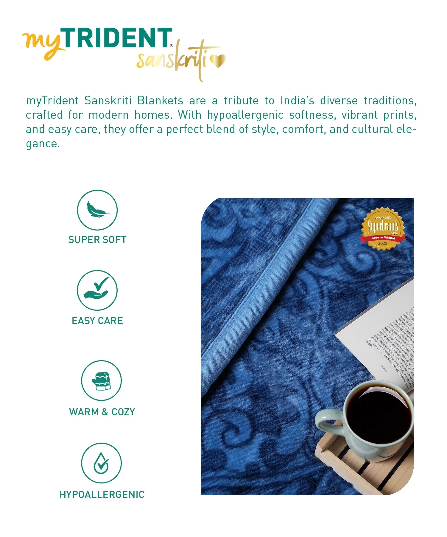 Sanskriti 2 ply Single Mink Blanket, Lipan Art| 3.2 KG - Image 6