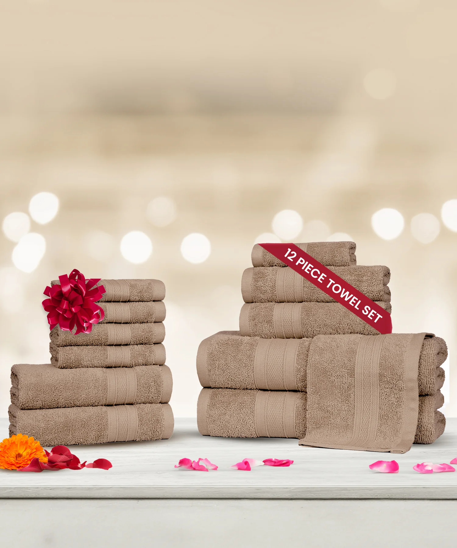 Soft Comfort 12Pc Towel Set, Acron|509 GSM Cotton|Air Rich Technology - Image 3