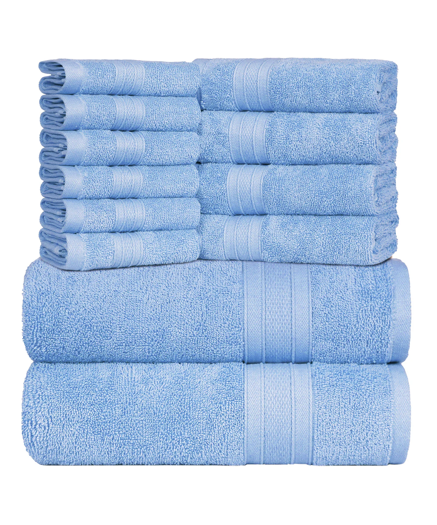 Soft Comfort 12Pc Towel Set, Allure|509 GSM Cotton|Air Rich Technology - Image 4