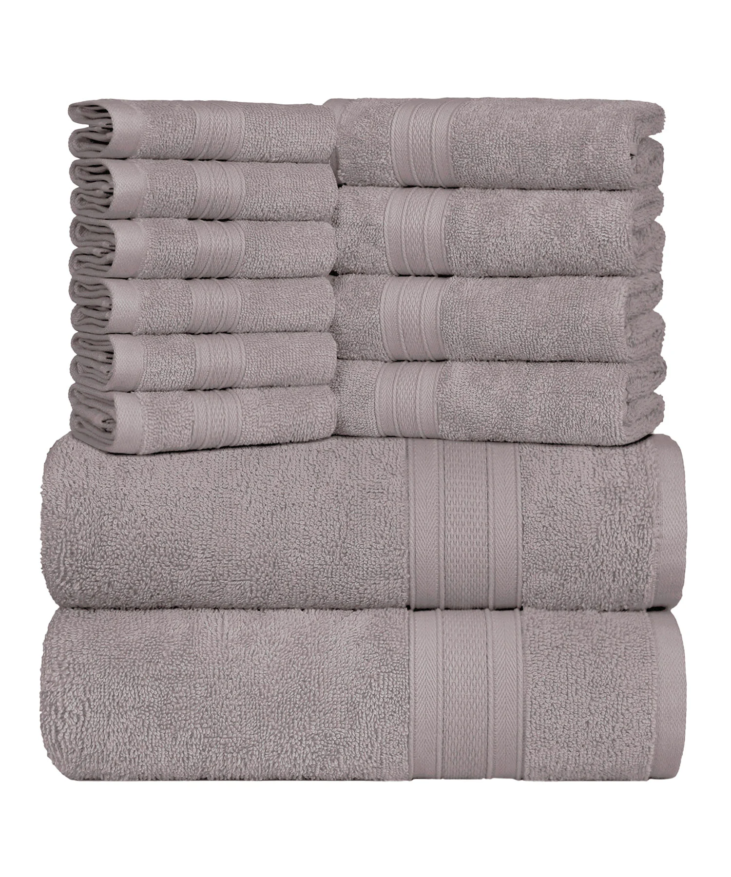 Soft Comfort 12Pc Towel Set, Charcoal|509 GSM Cotton|Air Rich Technology - Image 4