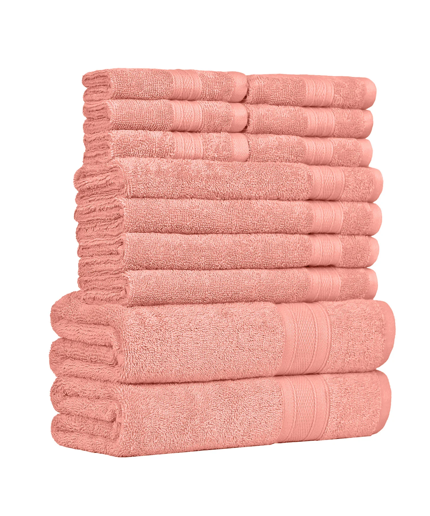 Soft Comfort 12Pc Towel Set, Coral Haze|509 GSM Cotton|Air Rich Technology - Image 7