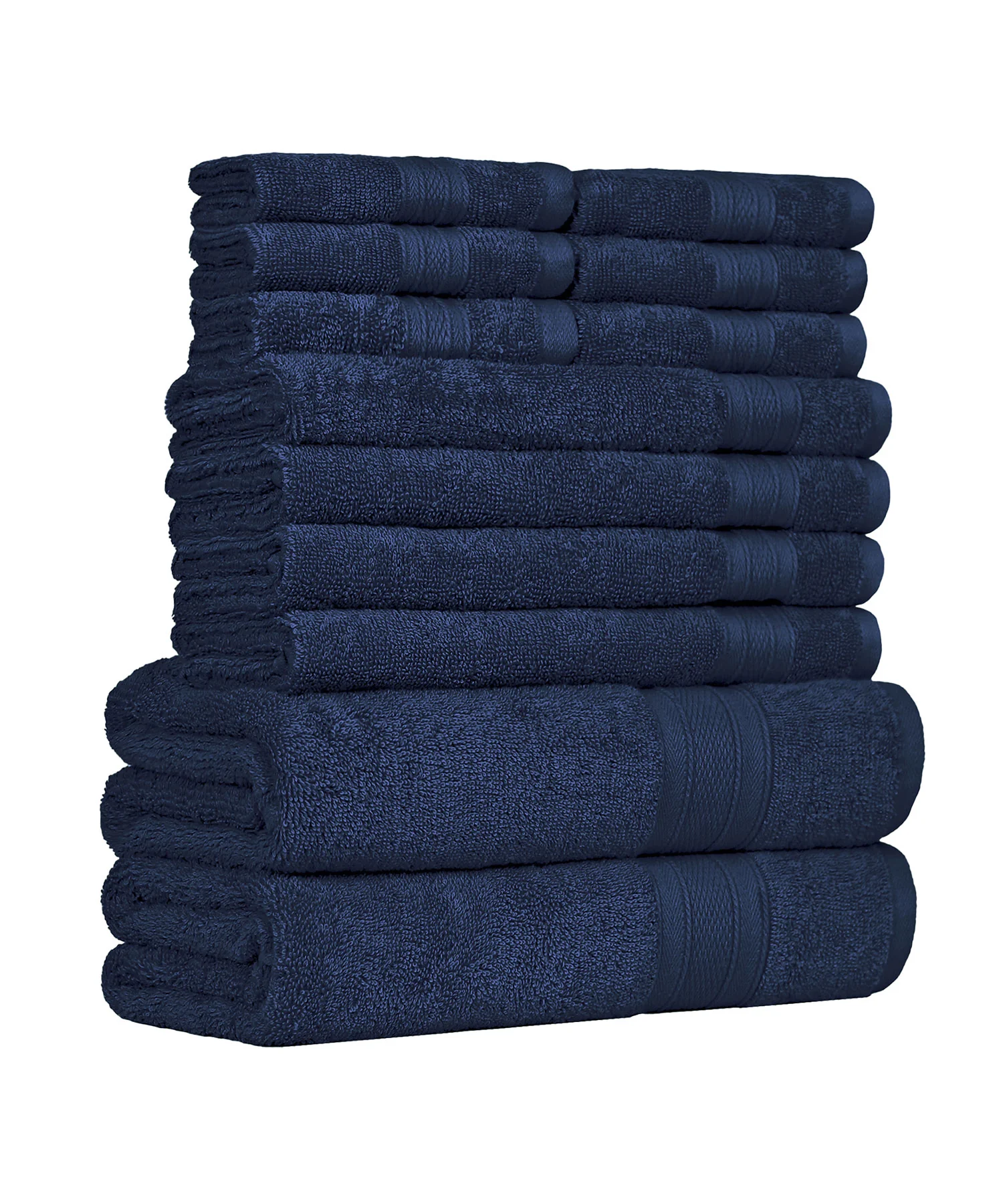 Soft Comfort 12Pc Towel Set, Navy|509 GSM Cotton|Air Rich Technology - Image 5