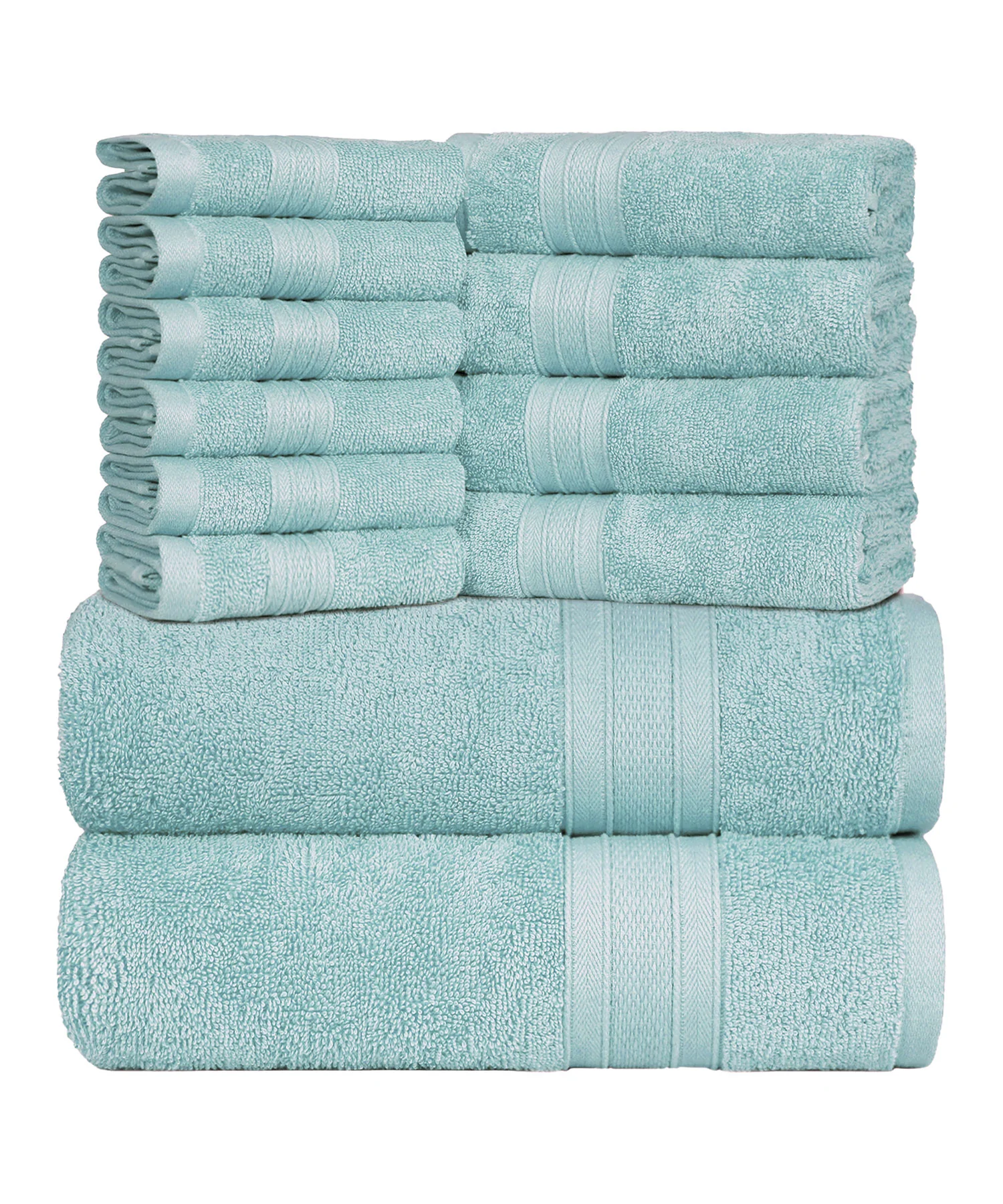 Soft Comfort 12Pc Towel Set, Nile Blue|509 GSM Cotton|Air Rich Technology - Image 4
