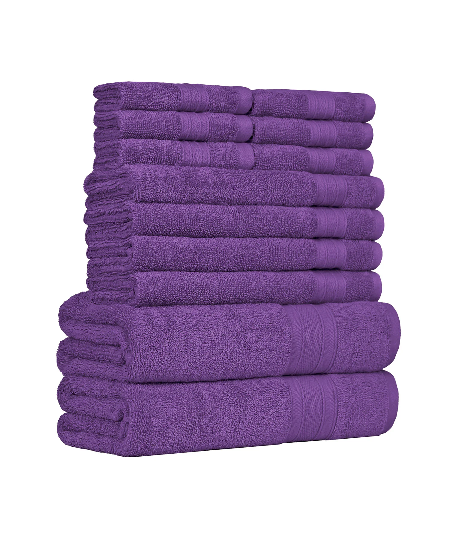 Soft Comfort 12Pc Towel Set, Plum|509 GSM Cotton|Air Rich Technology - Image 5