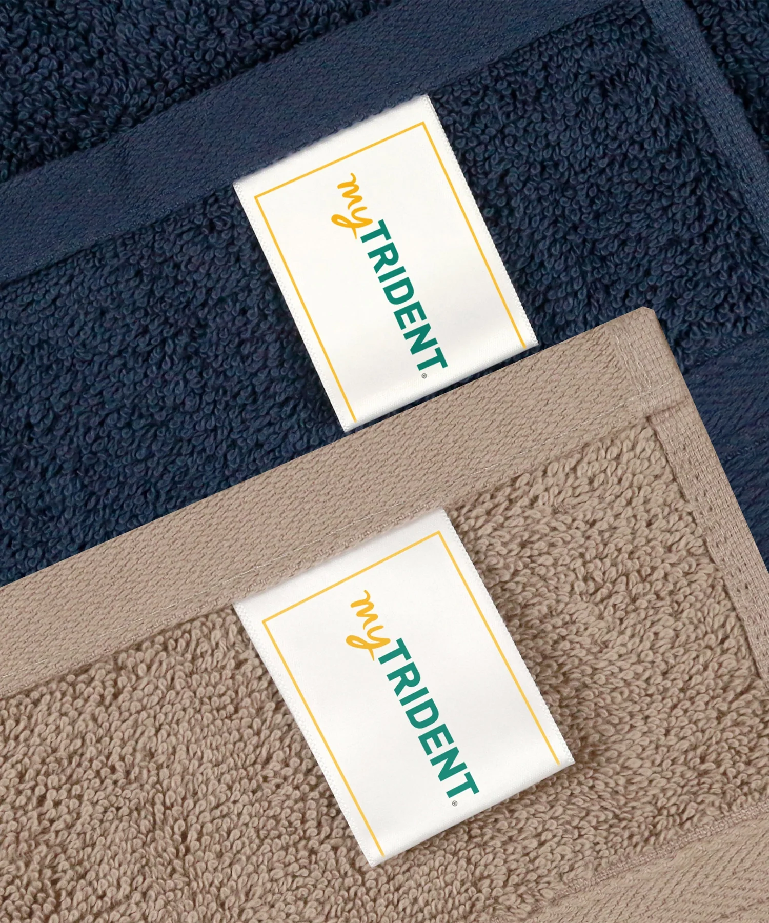 Soft Comfort 4 Pc Hand Towel, Acorn & Navy| 509 GSM Cotton|Air Rich Technology - Image 4
