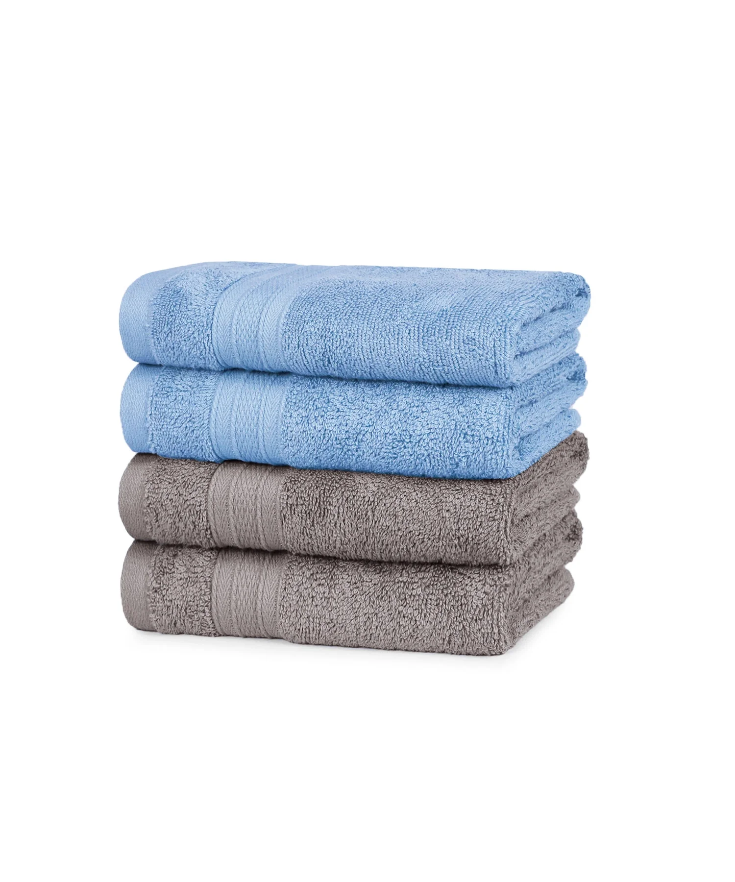 Soft Comfort 4 Pc Hand Towel, Charcoal & Allure| 509 GSM Cotton|Air Rich Technology - Image 2