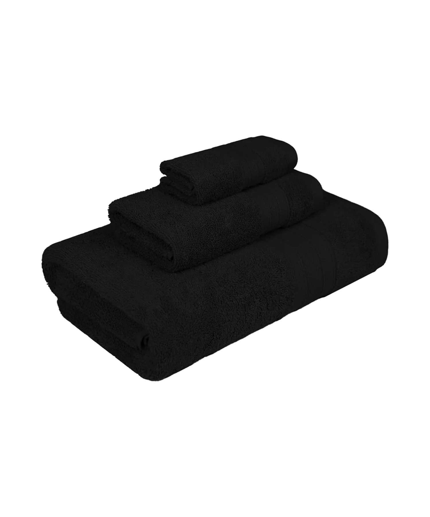 Soft Comfort 3Pc Towel Set, Black|509 GSM Cotton|Air Rich Technology - Image 3