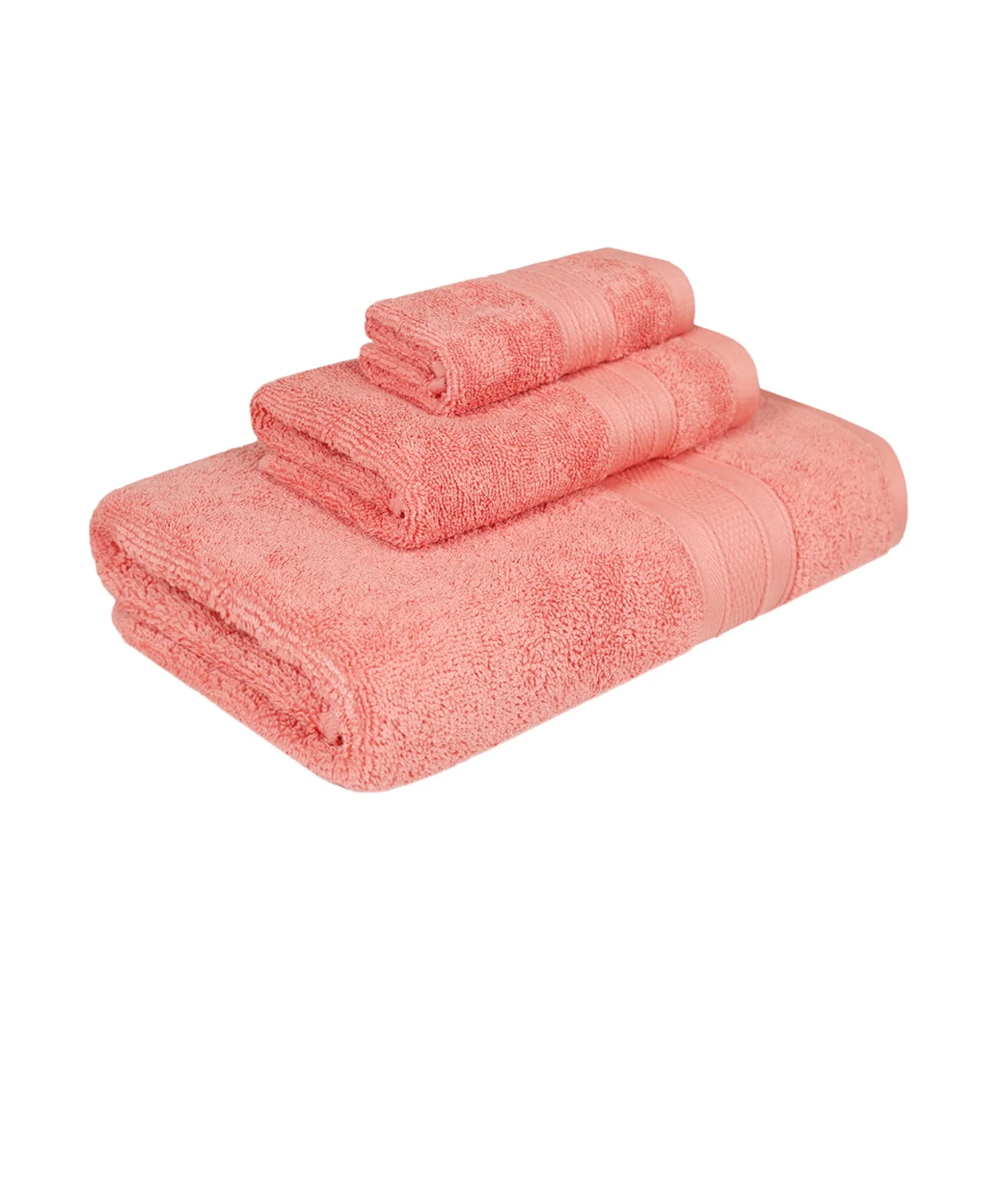 Soft Comfort 3Pc Towel Set, Coral Haze|509 GSM Cotton|Air Rich Technology - Image 3