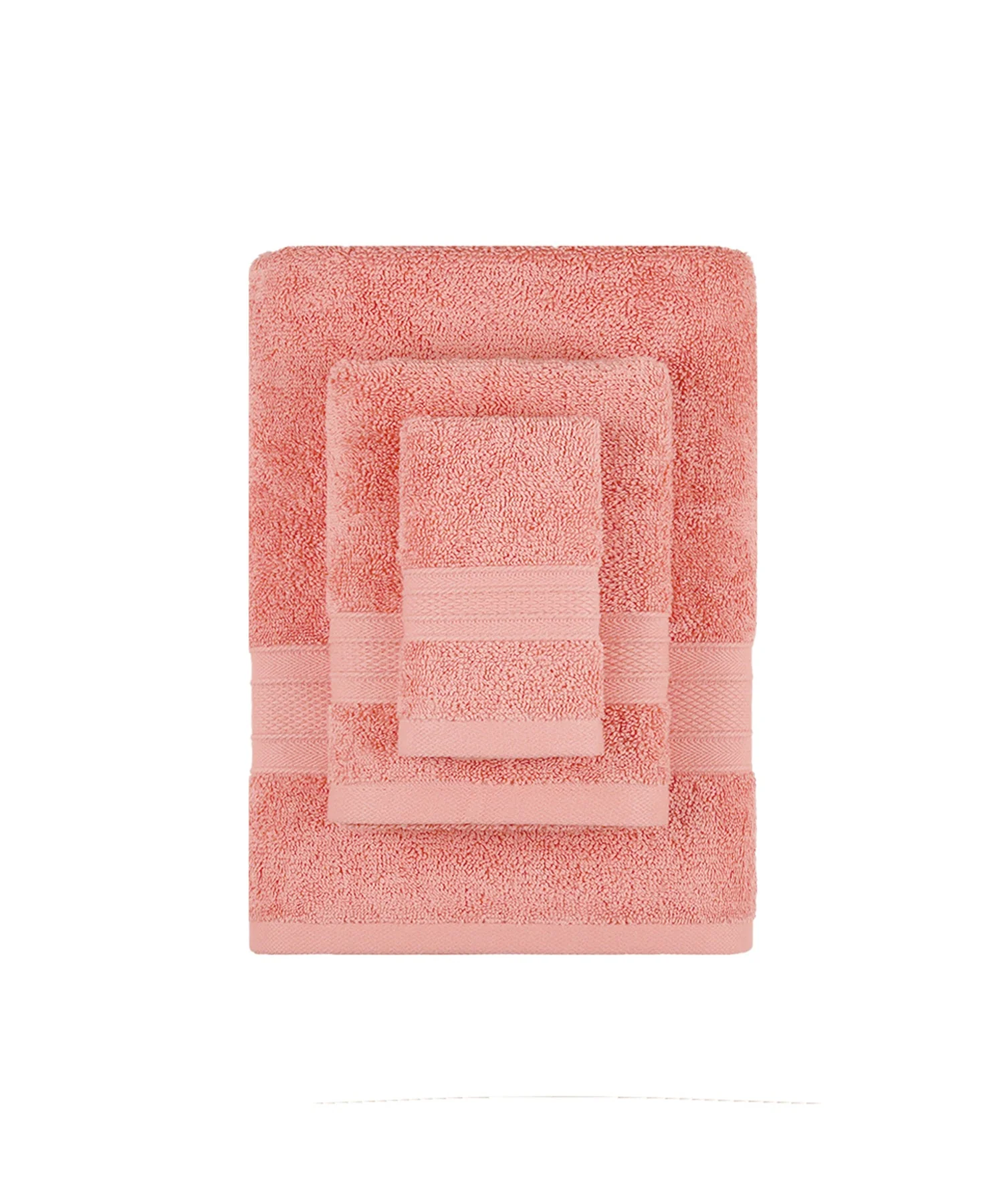 Soft Comfort 3Pc Towel Set, Coral Haze|509 GSM Cotton|Air Rich Technology - Image 4