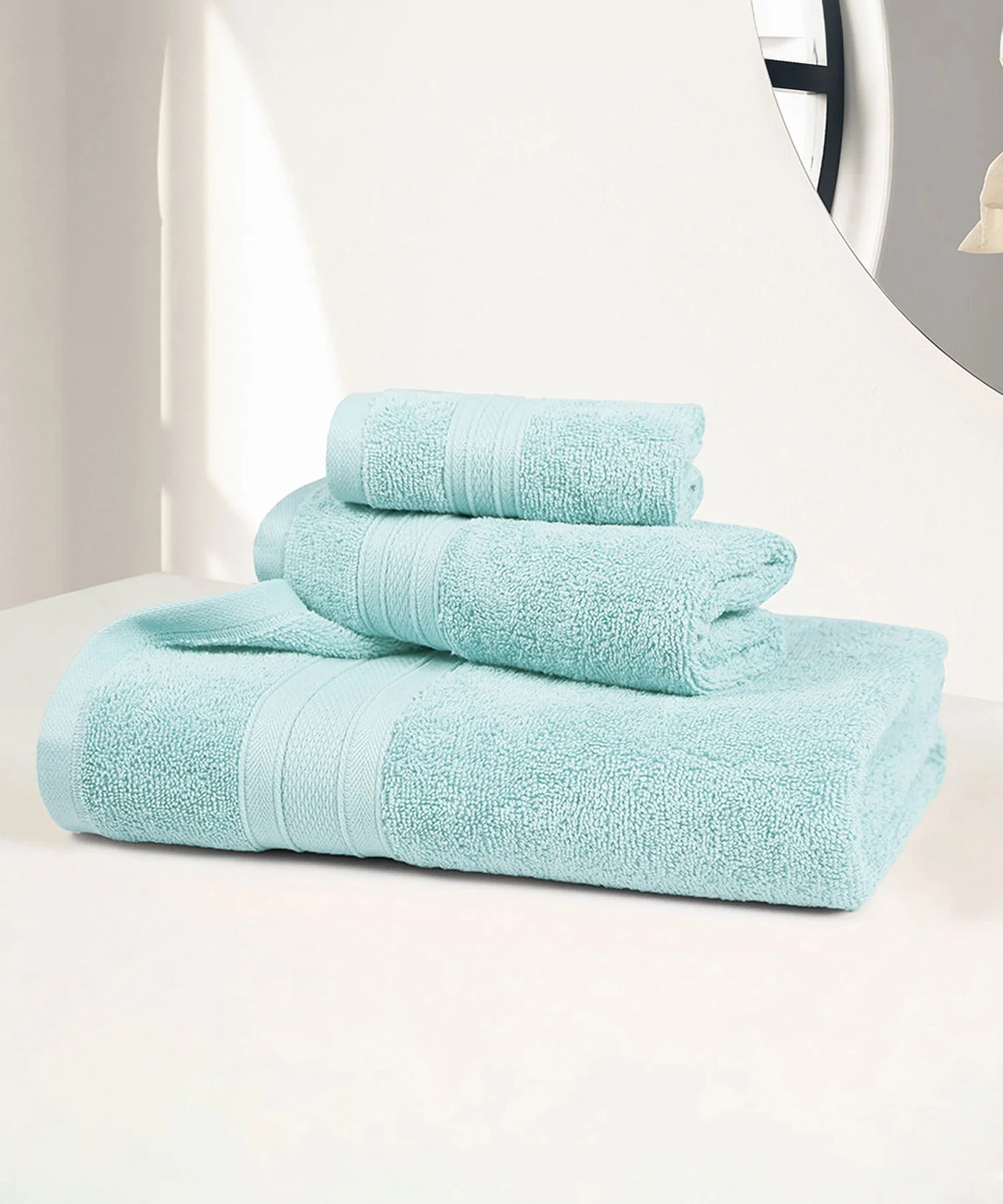 Soft Comfort 3Pc Towel Set, Nile Blue|509 GSM Cotton|Air Rich Technology