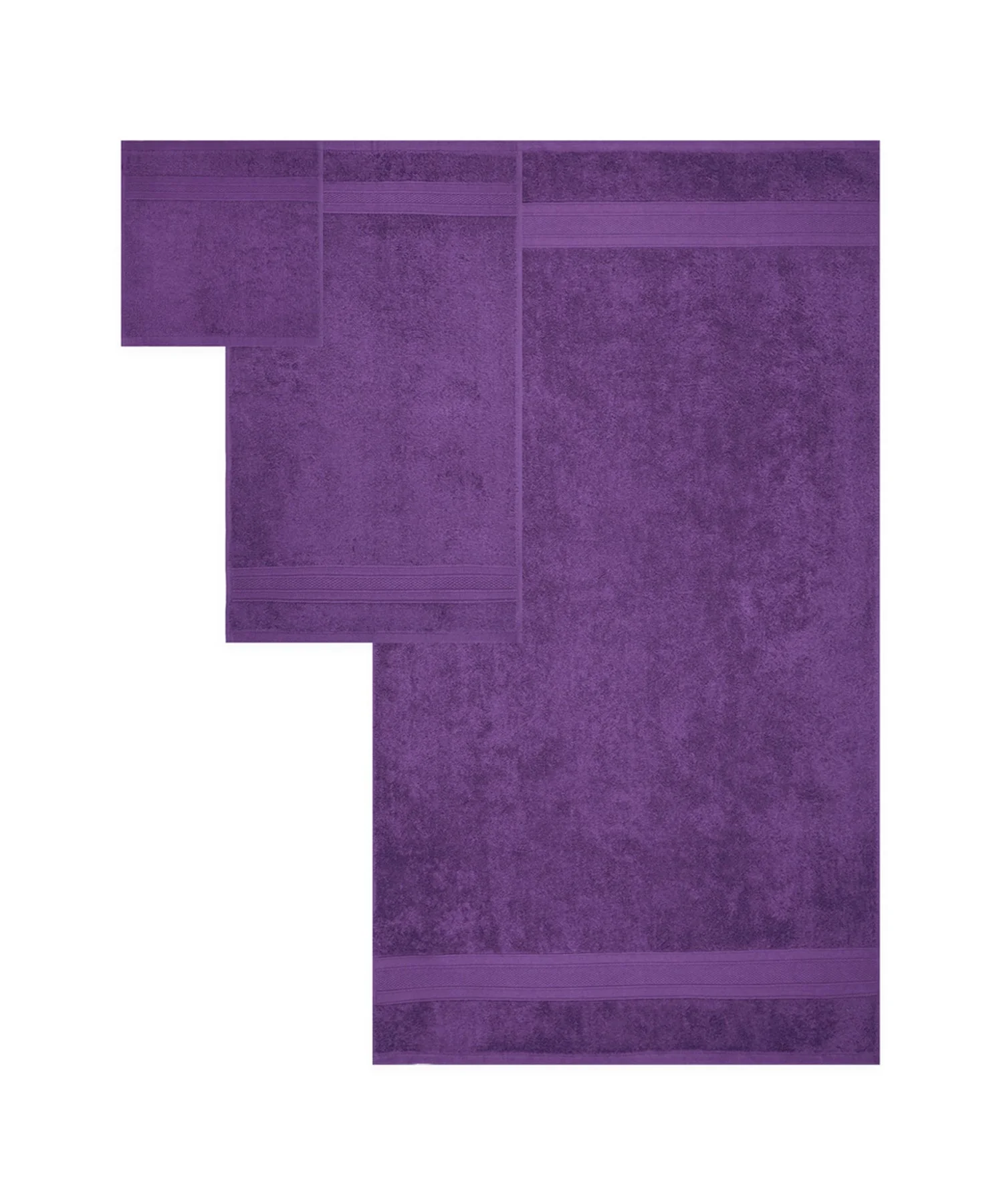 Soft Comfort 3Pc Towel Set, Plum|509 GSM Cotton|Air Rich Technology - Image 6