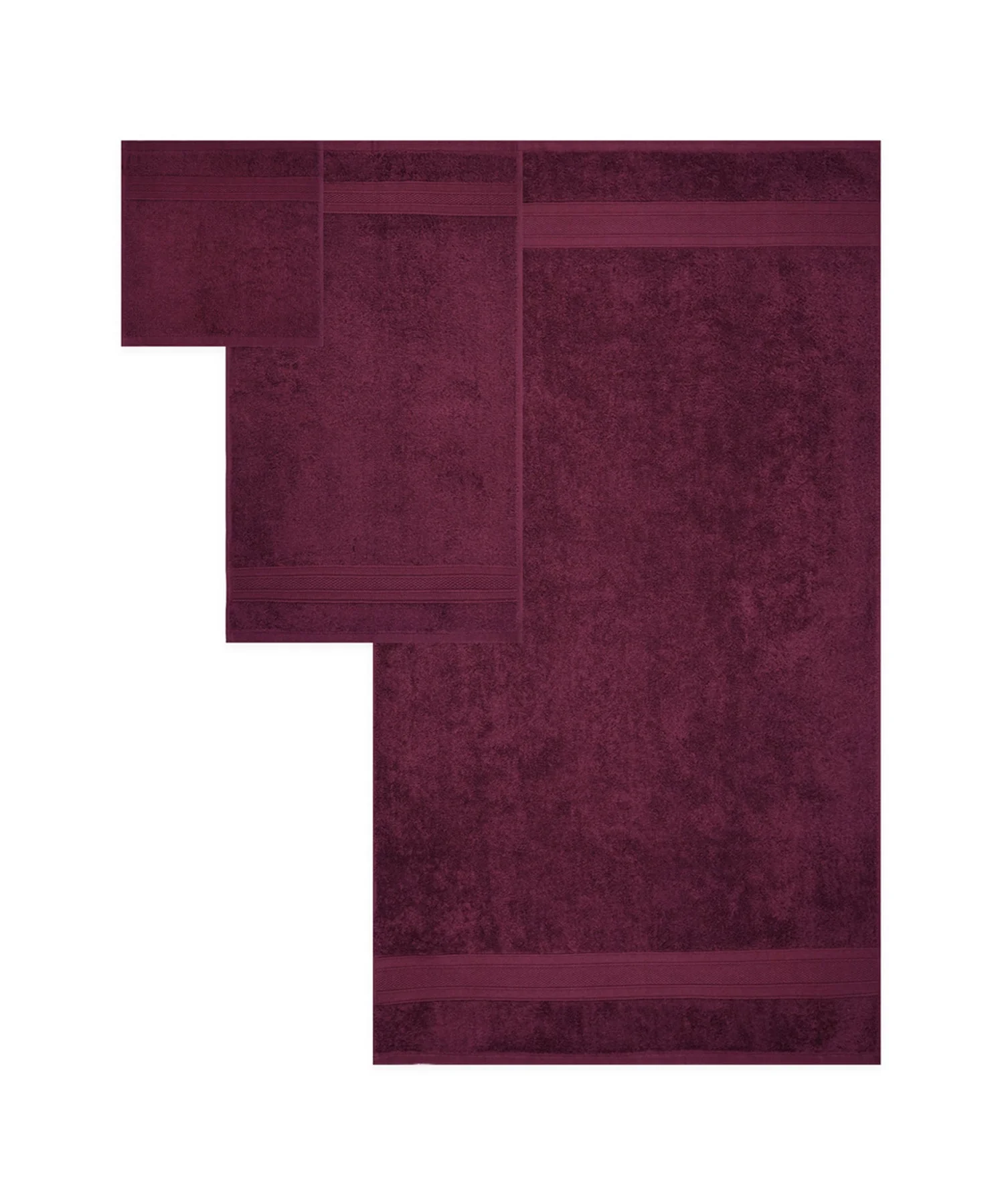 Soft Comfort 3Pc Towel Set, Red Wine|509 GSM Cotton|Air Rich Technology - Image 6