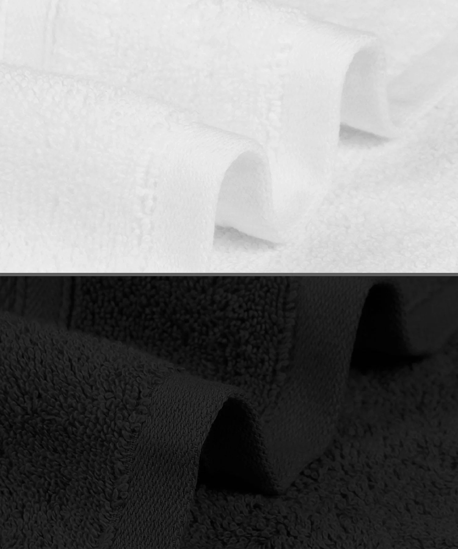 Soft Comfort 2 Pc Bath Towel, Black & White| 509 GSM Cotton|Air Rich Technology - Image 5