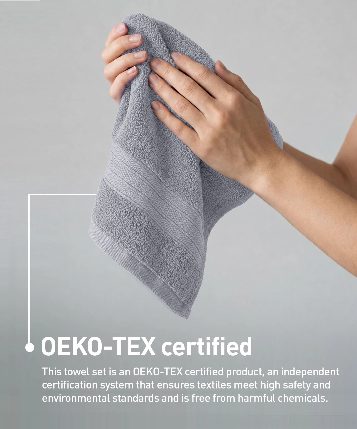 Soft Comfort 4Pc Face Towel Set,Charcoal|600 GSM Cotton|Fade Resistance - Image 4