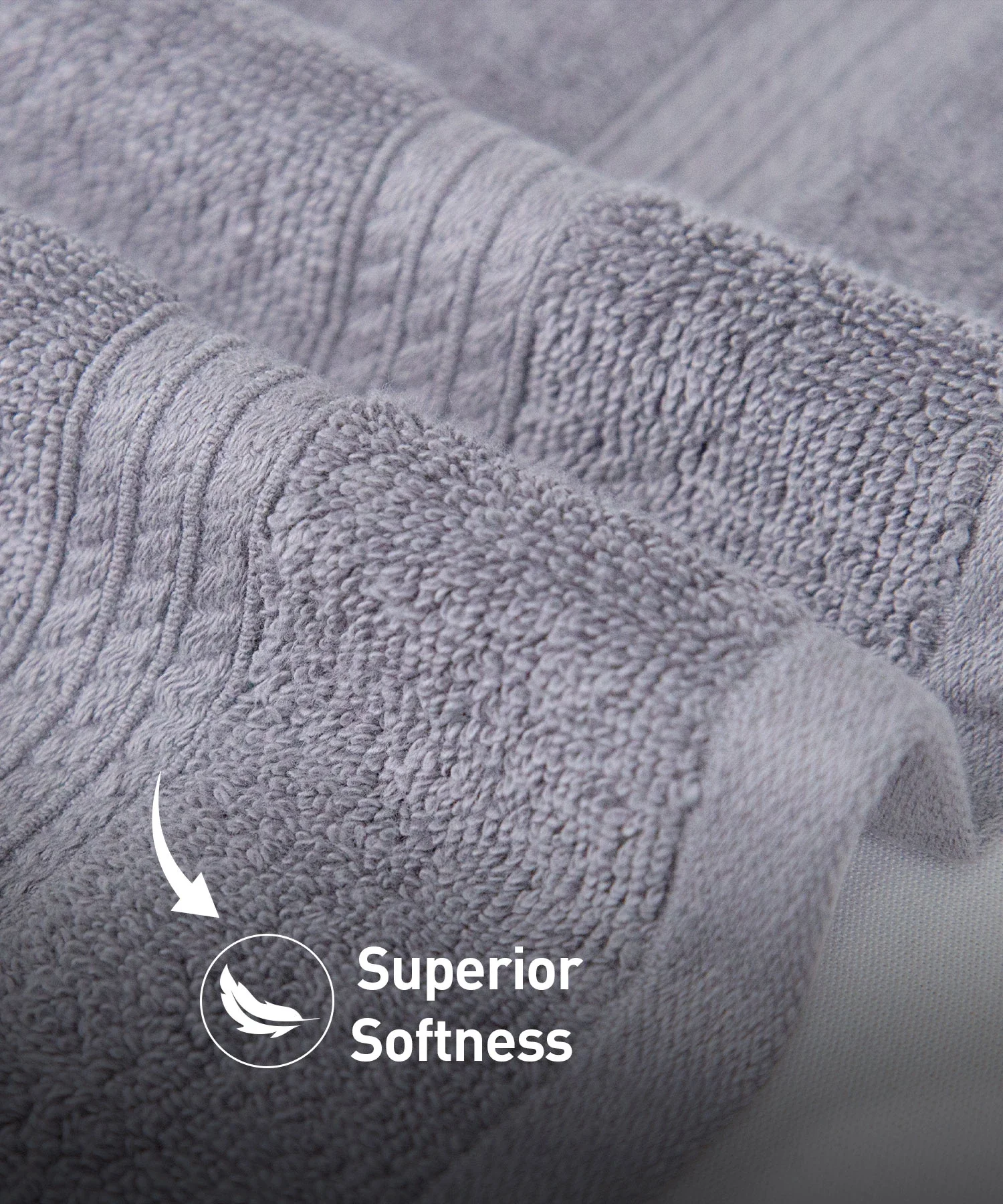 Soft Comfort 4Pc Face Towel Set,Charcoal|600 GSM Cotton|Fade Resistance - Image 5