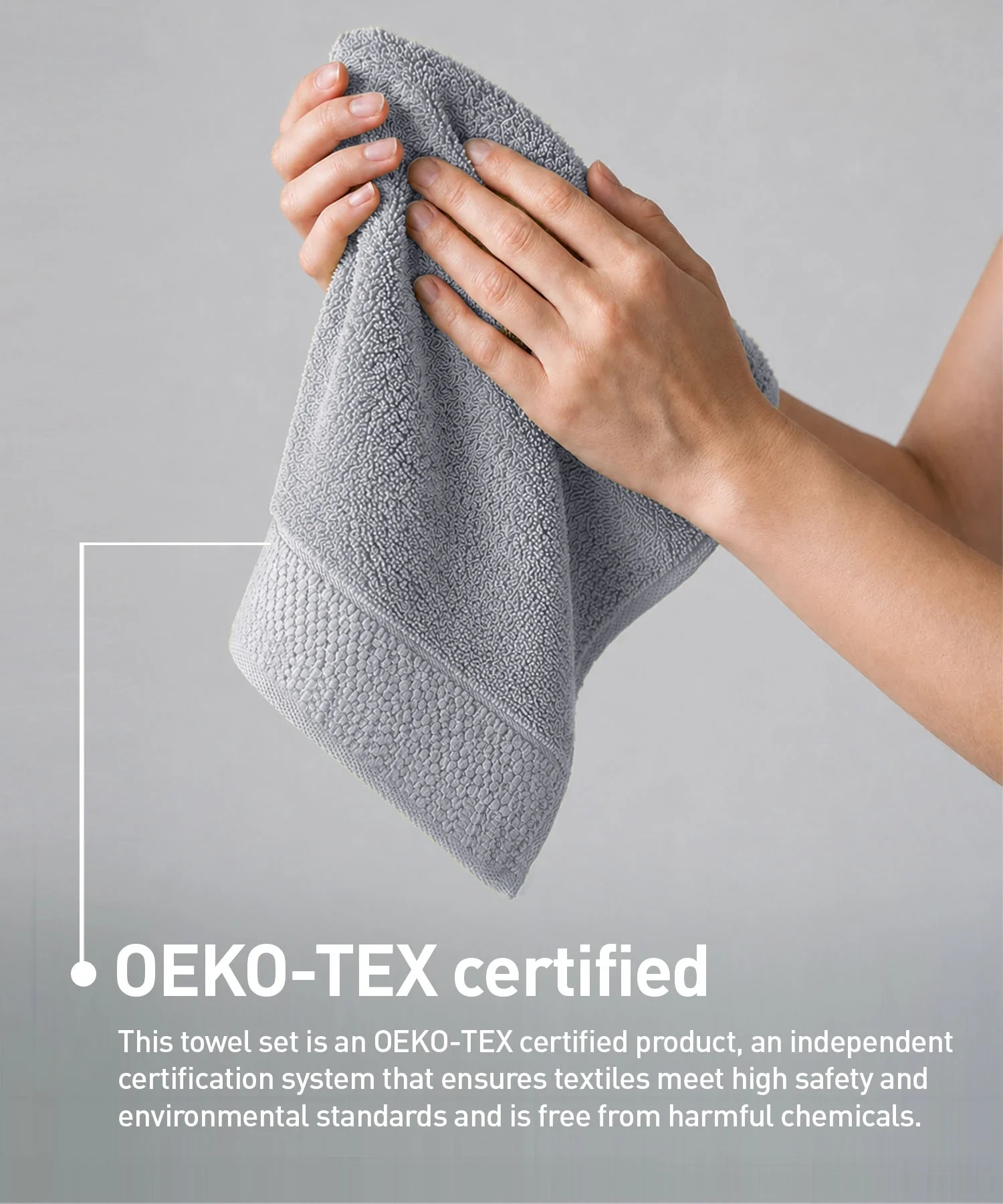 Soft Comfort 4Pc Face Towel Set, Charcoal|600 GSM Cotton|Superior Softness - Image 4