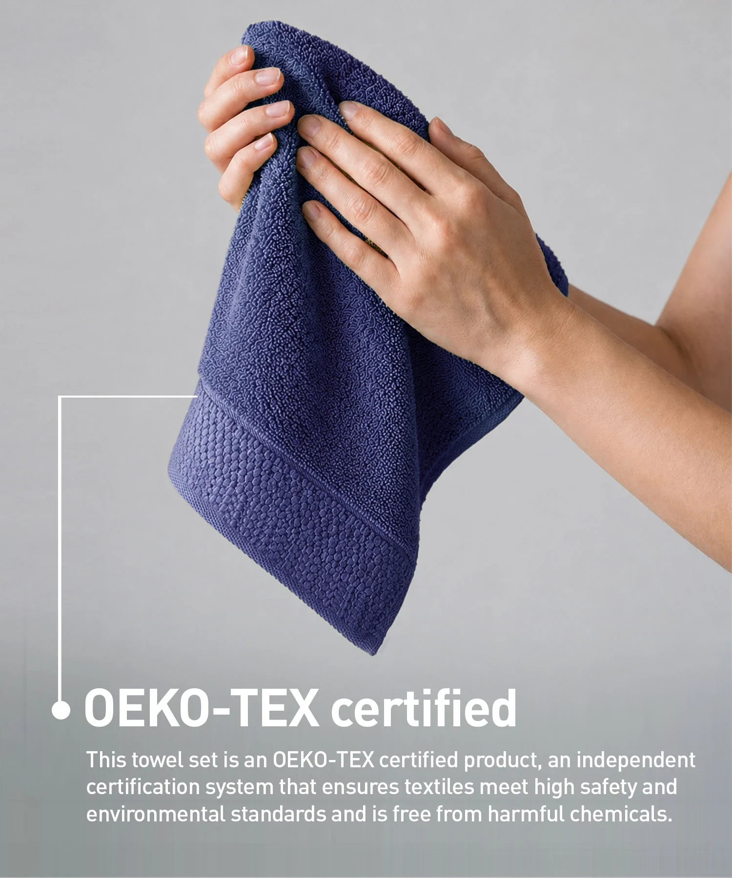 Soft Comfort 4Pc Face Towel Set, New Navy|600 GSM Cotton|Superior Softness - Image 4