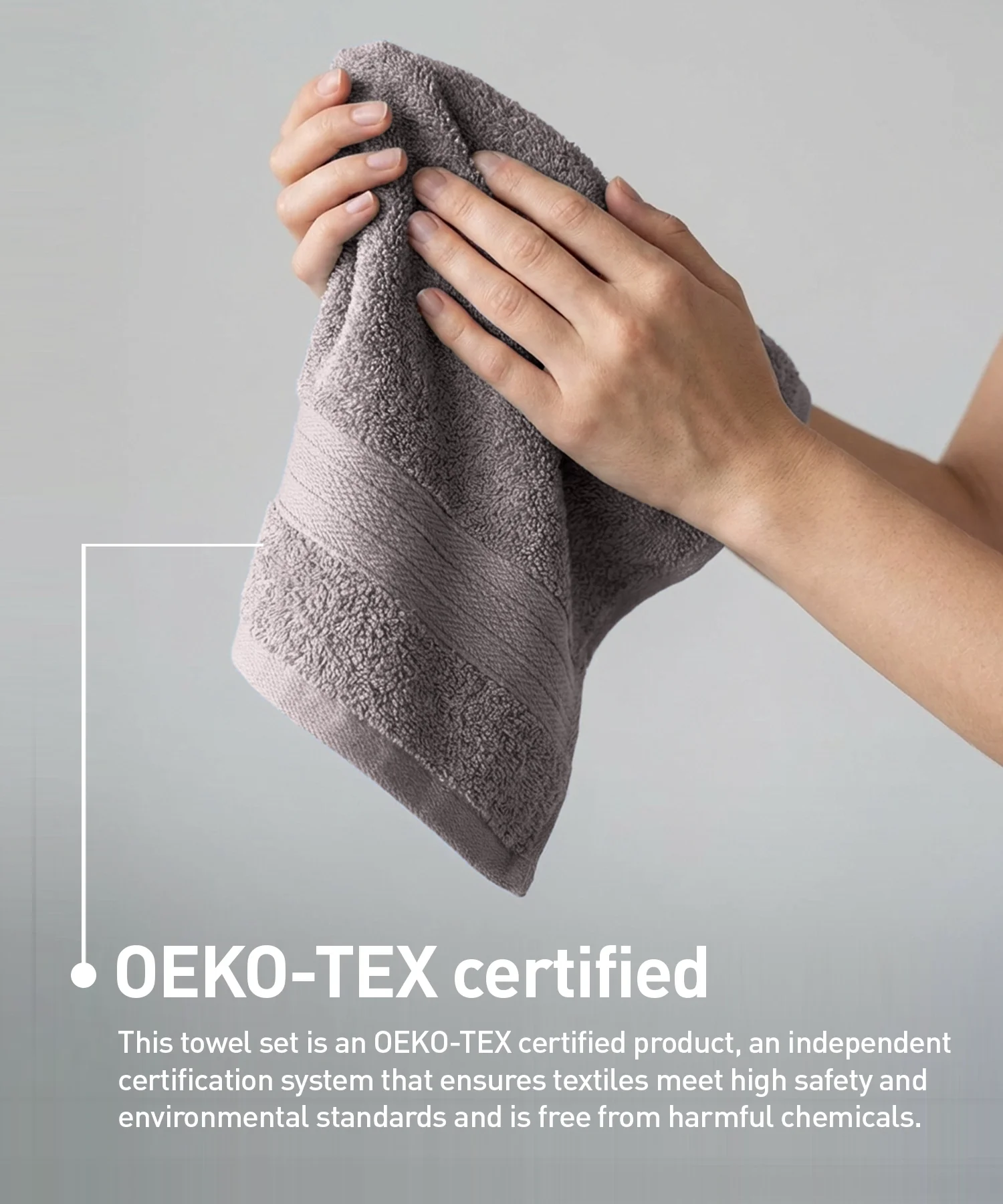Soft Comfort 6Pc Towel Set, Charcoal|509 GSM Cotton|Air Rich Technology - Image 4