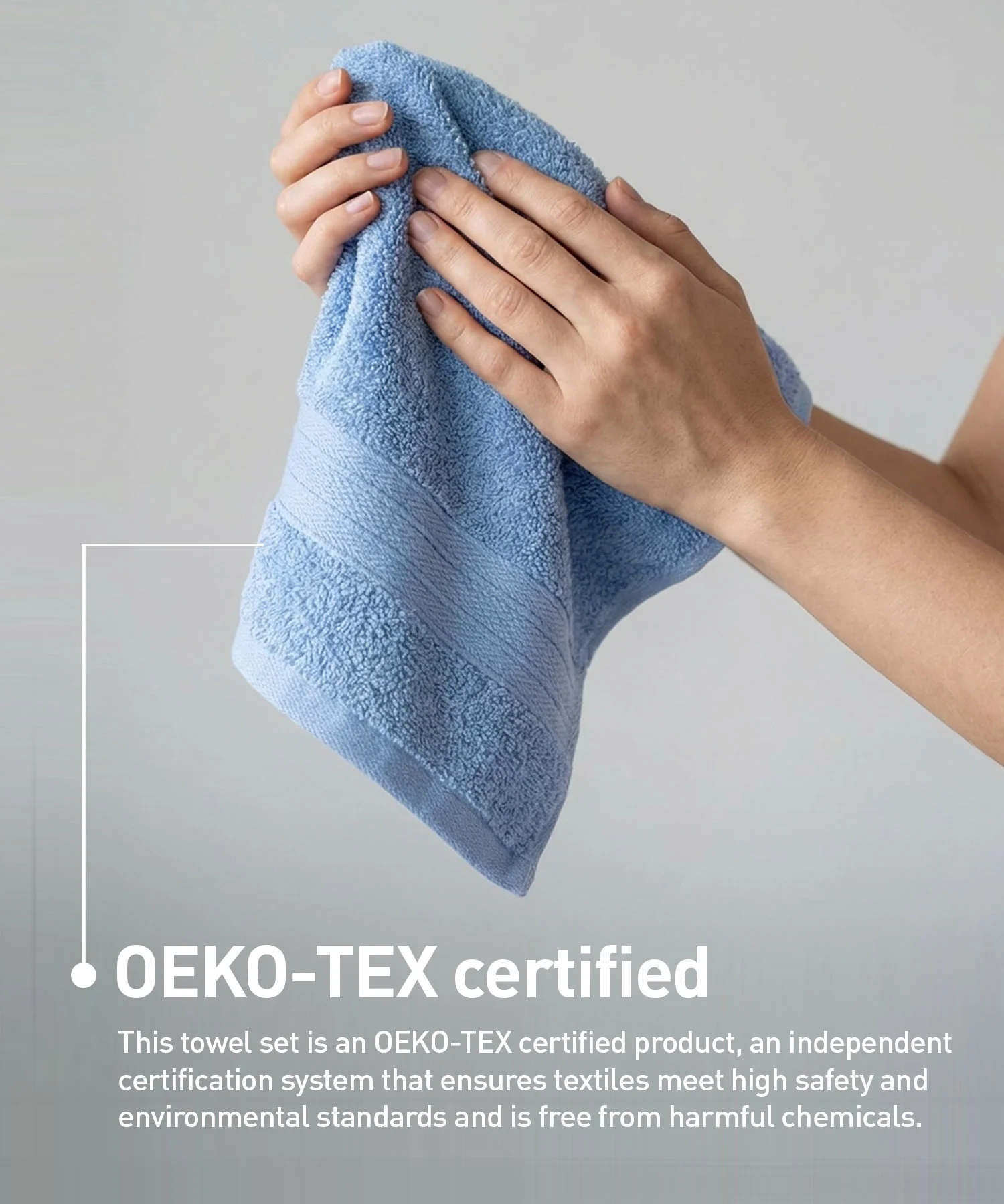 Soft Comfort 6Pc Face Towel Set, Allure, Blue|509 GSM Cotton|Air Rich Technology - Image 4