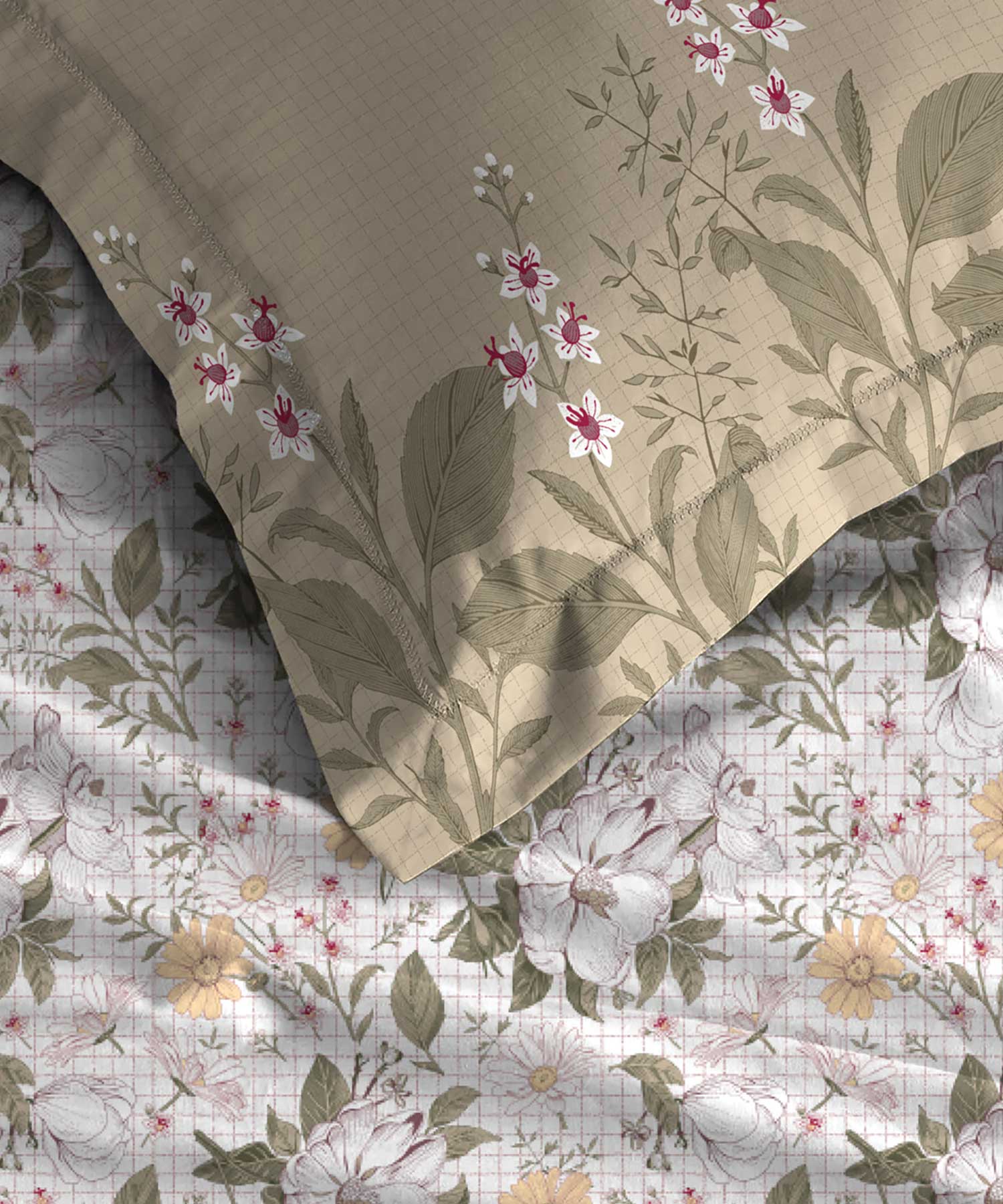 Soft Comfort Bedding Set, Backyard| 210TC, 200GSM Cotton|4 Pc Set - Image 3