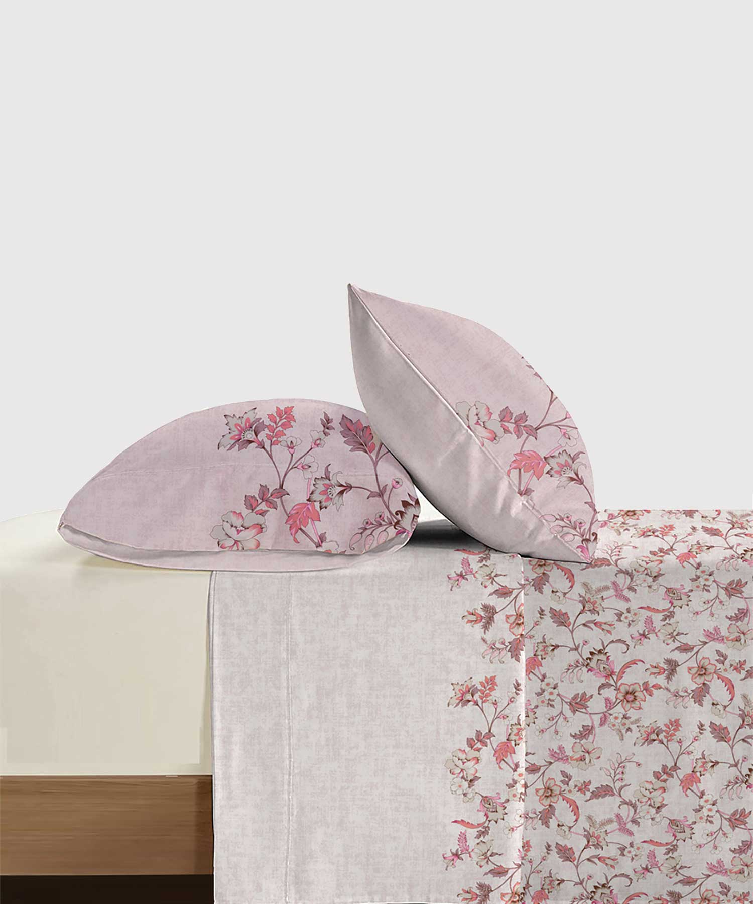 Soft Comfort King Bedsheet Set, Oriental| 210 TC Cotton|2 Pillow Covers - Image 2