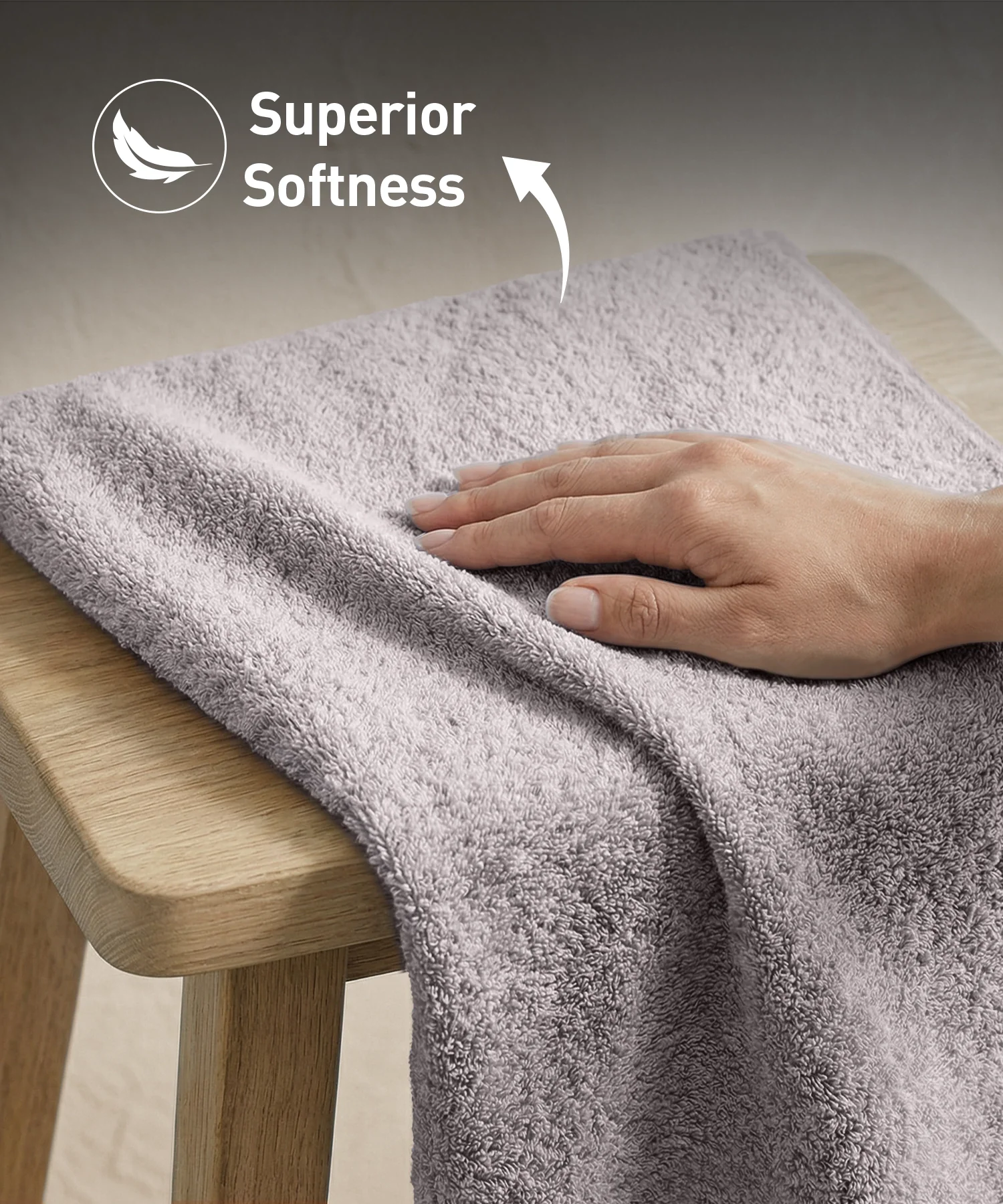 Soft Comfort 2Pc Bath Towel Set, Charcoal|509 GSM Cotton|Air Rich Technology - Image 7