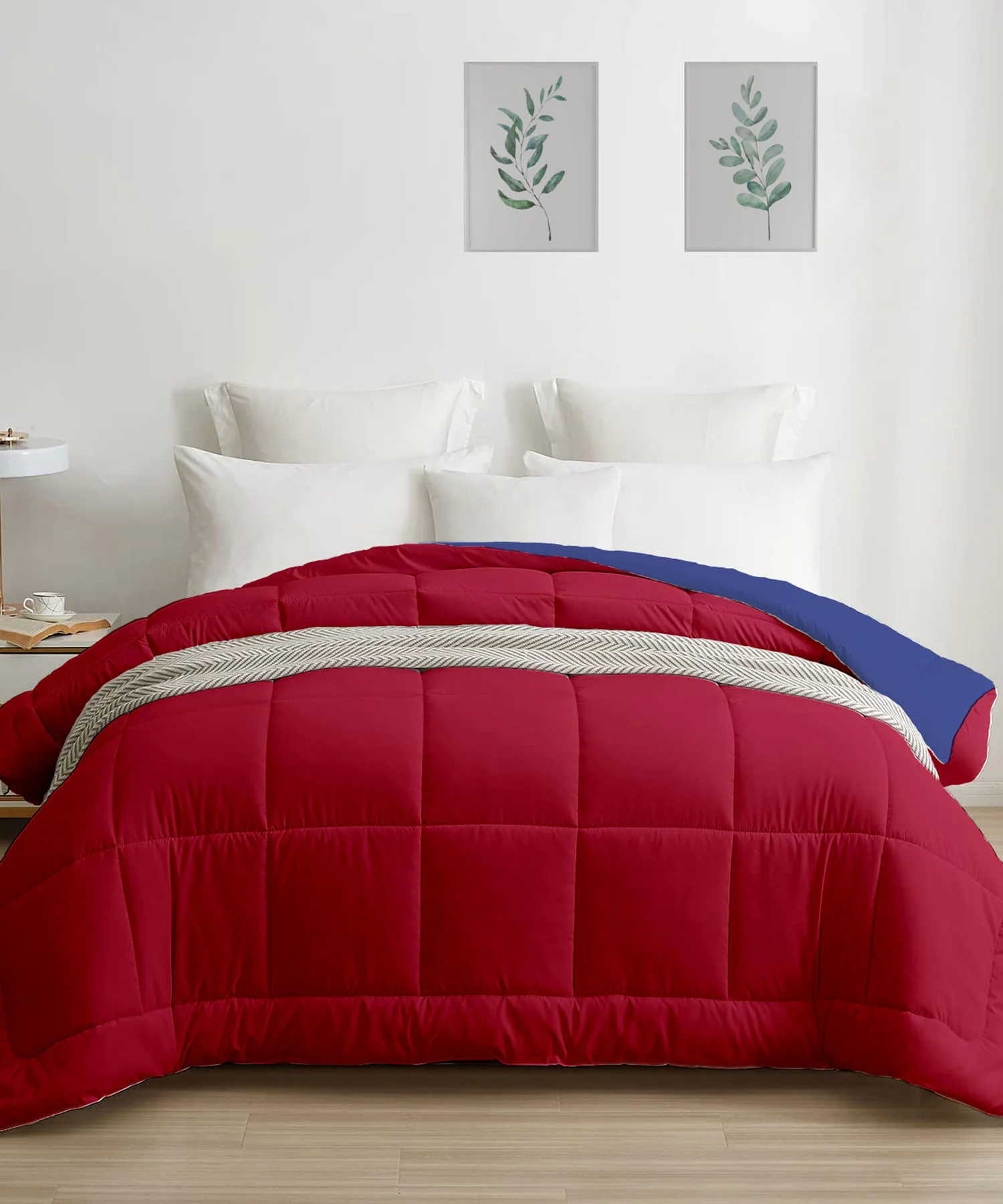 Soft Comfort Solid Double AC Comforter, Urban Night|200 GSM Micro Polyester|Reversible