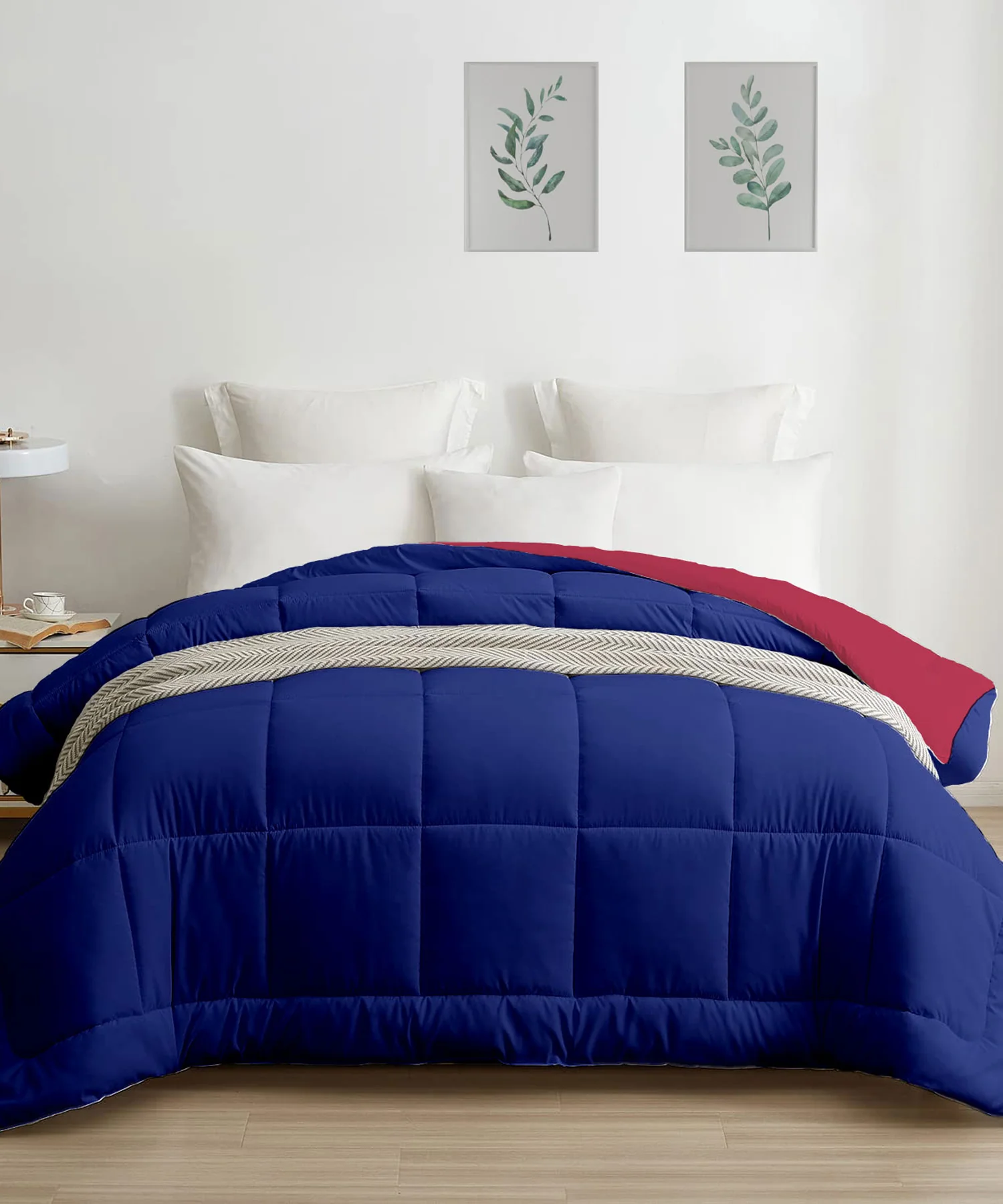 Soft Comfort Solid Double AC Comforter, Urban Night|200 GSM Micro Polyester|Reversible - Image 5