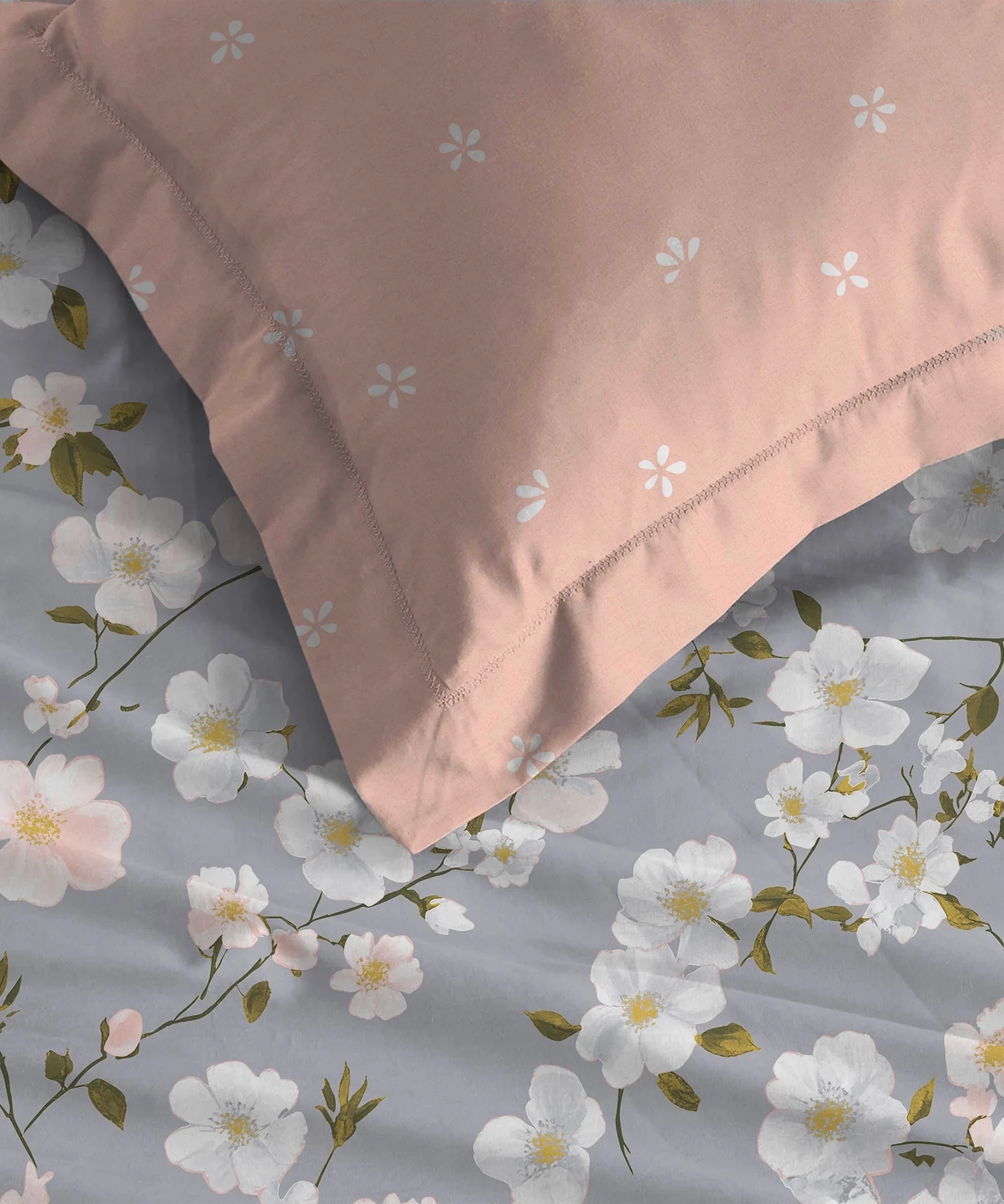 Soft Comfort King Bedsheet Set, ELYSIN | 180 TC Cotton|2 Pillow Covers - Image 6