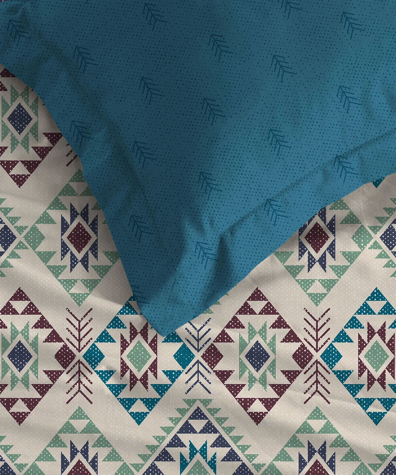 Soft Comfort King Bedsheet Set, ORNA | 180 TC Cotton|2 Pillow Covers - Image 6