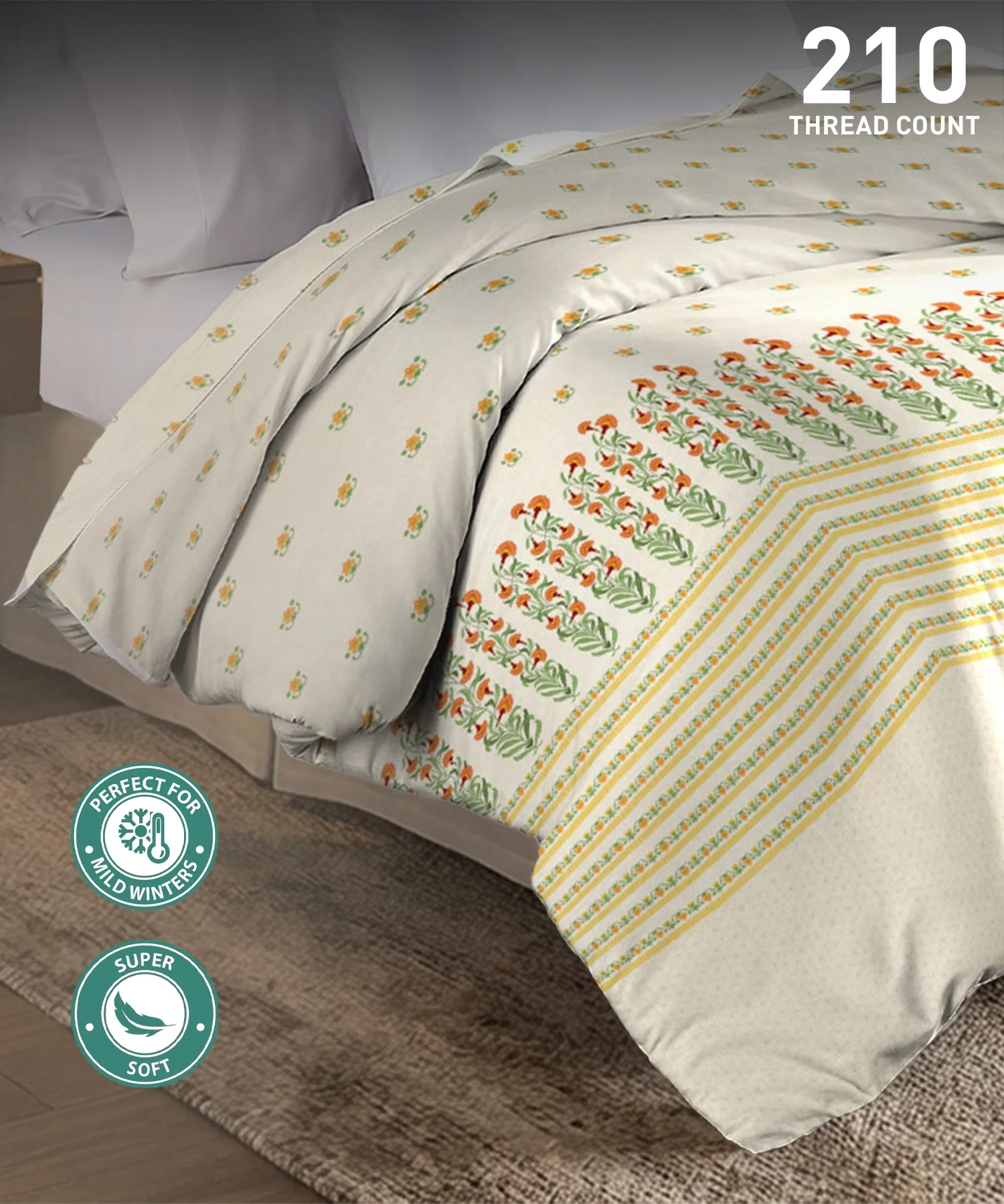 Soft Comfort Double AC Comforter, Art Age |200 GSM Cotton - Image 5