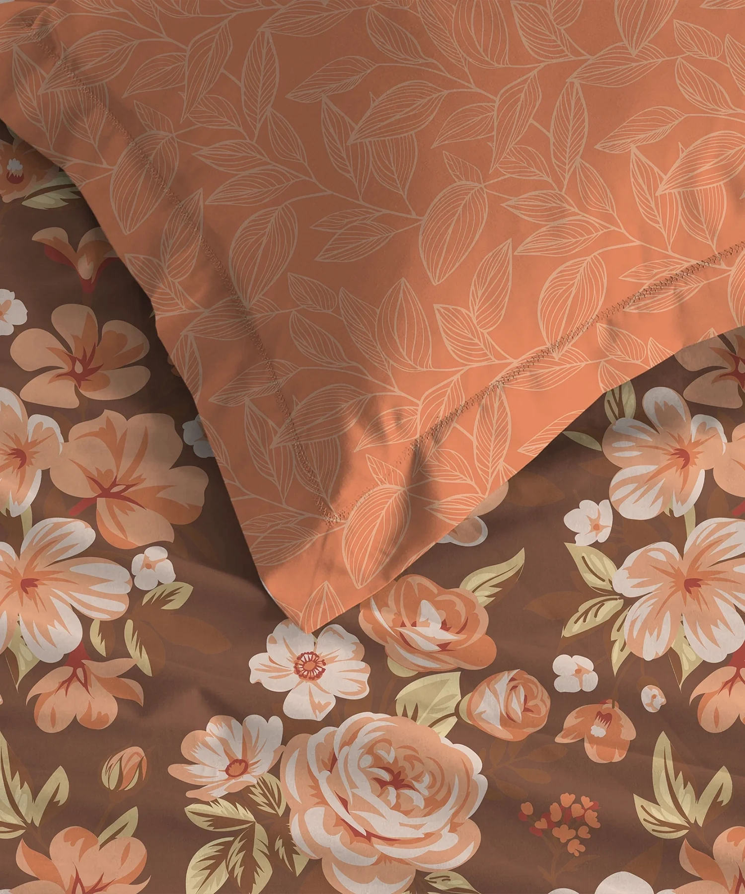 Soft Comfort King Fitted Bedsheet Set, CHARLOTTE |180 TC Cotton|2 Pillow Covers - Image 6