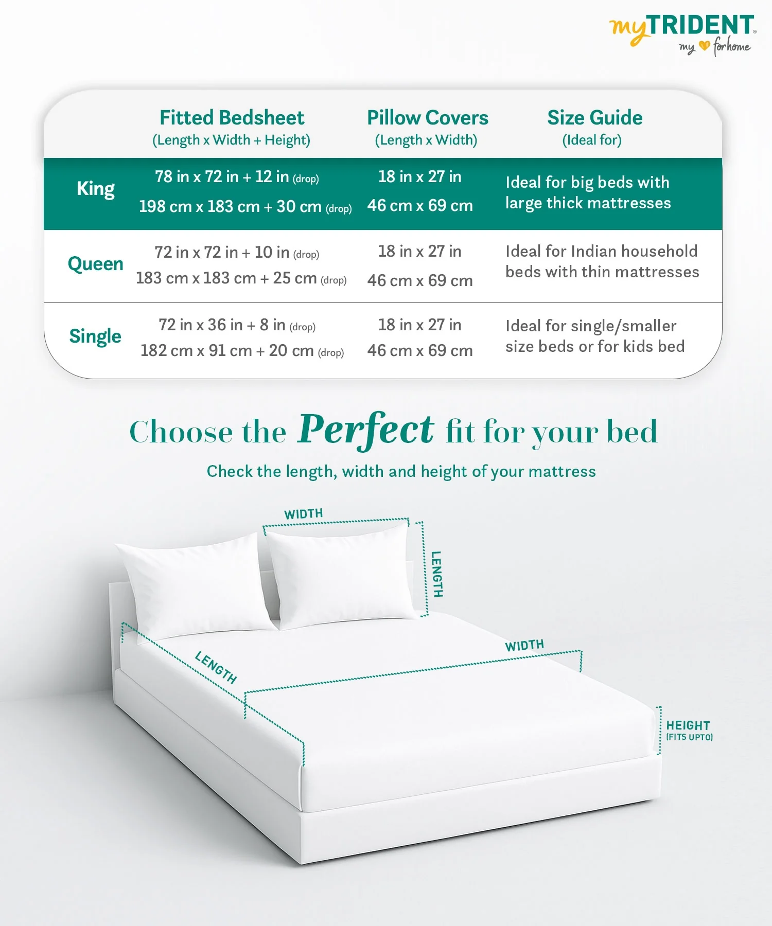 Soft Comfort King Fitted Bedsheet Set, CHARLOTTE |180 TC Cotton|2 Pillow Covers - Image 8